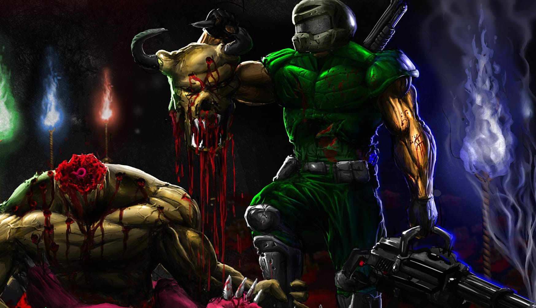 Brutal Doom at 640 x 1136 iPhone 5 size wallpapers HD quality