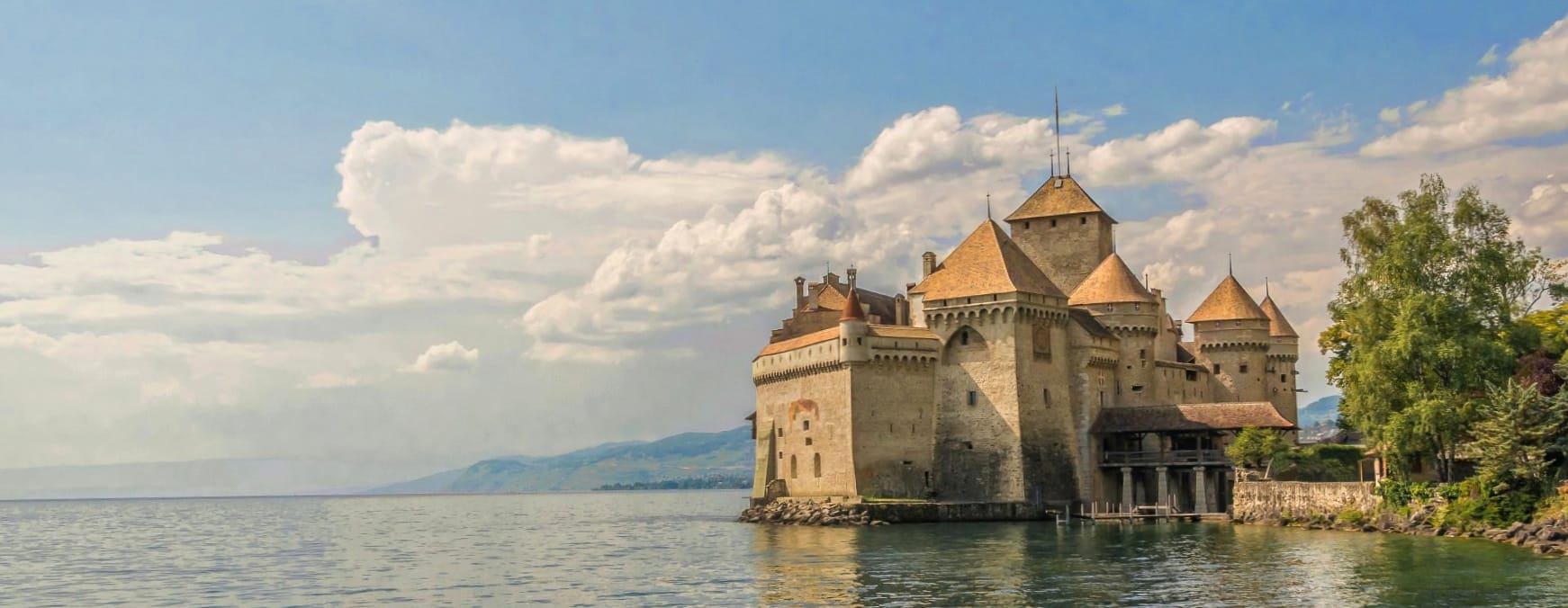 Chateau De Chillon at 750 x 1334 iPhone 6 size wallpapers HD quality