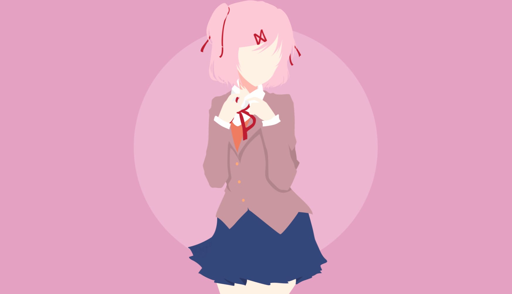 Doki Doki Literature Club! at 1334 x 750 iPhone 7 size wallpapers HD quality