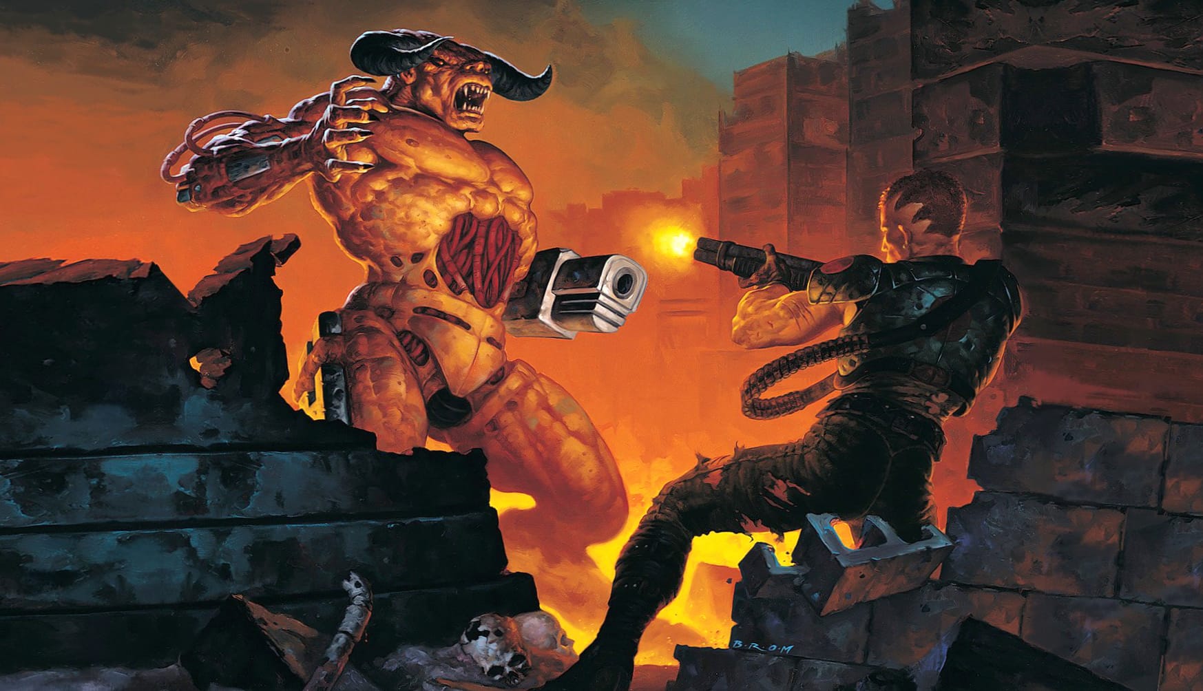 Doom II Hell on Earth at 320 x 480 iPhone size wallpapers HD quality