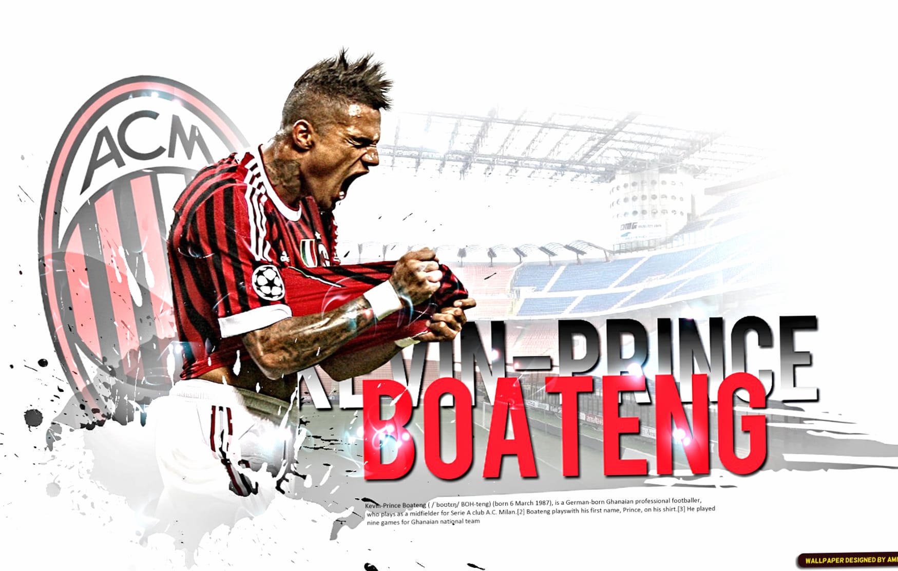 Kevin-Prince Boateng at 1024 x 1024 iPad size wallpapers HD quality