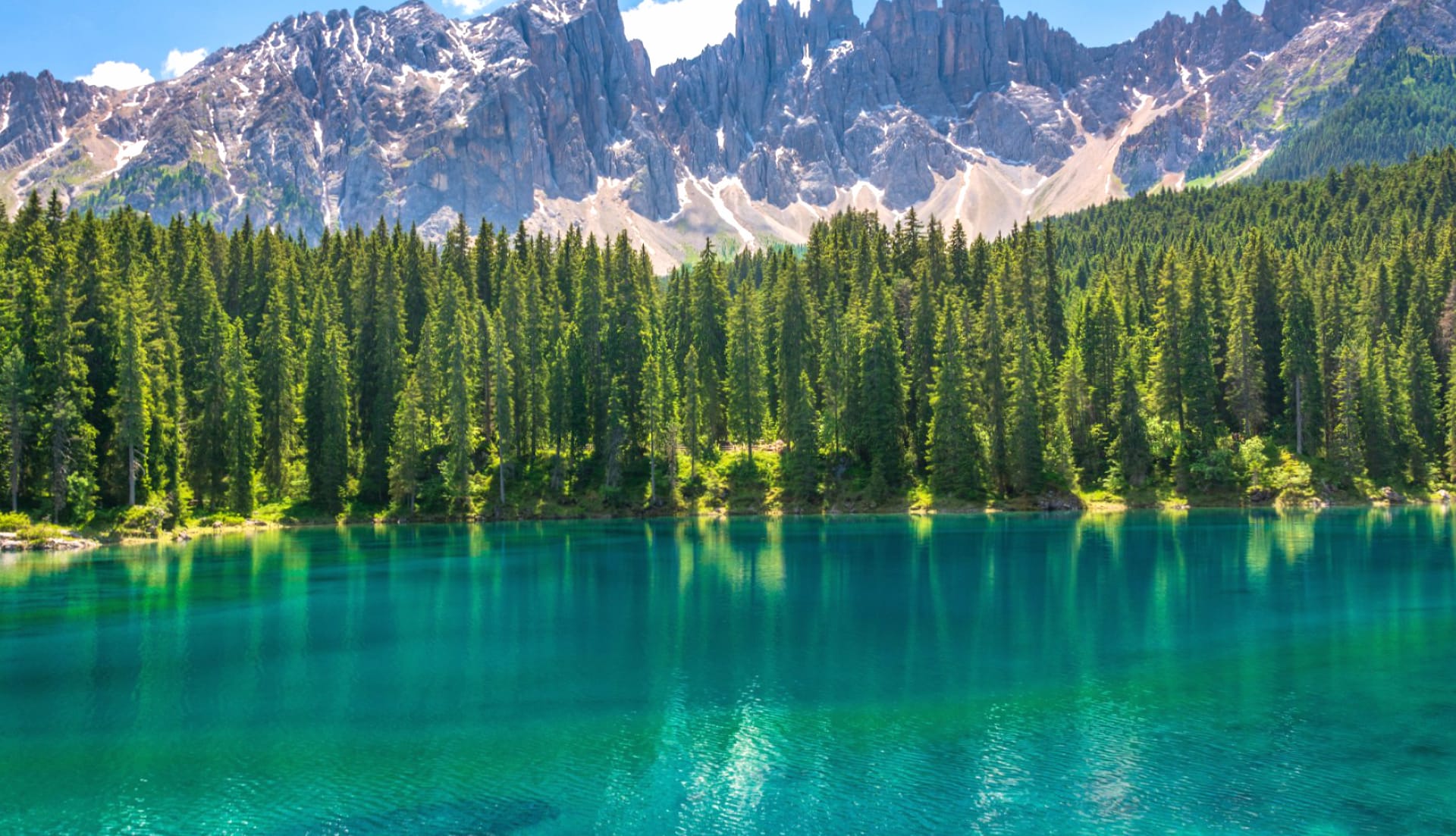Lake Karersee at 640 x 1136 iPhone 5 size wallpapers HD quality