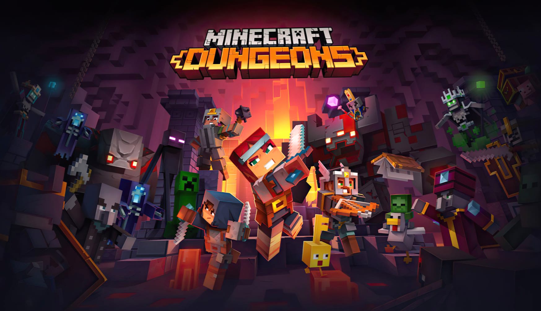 Minecraft Dungeons at 320 x 480 iPhone size wallpapers HD quality