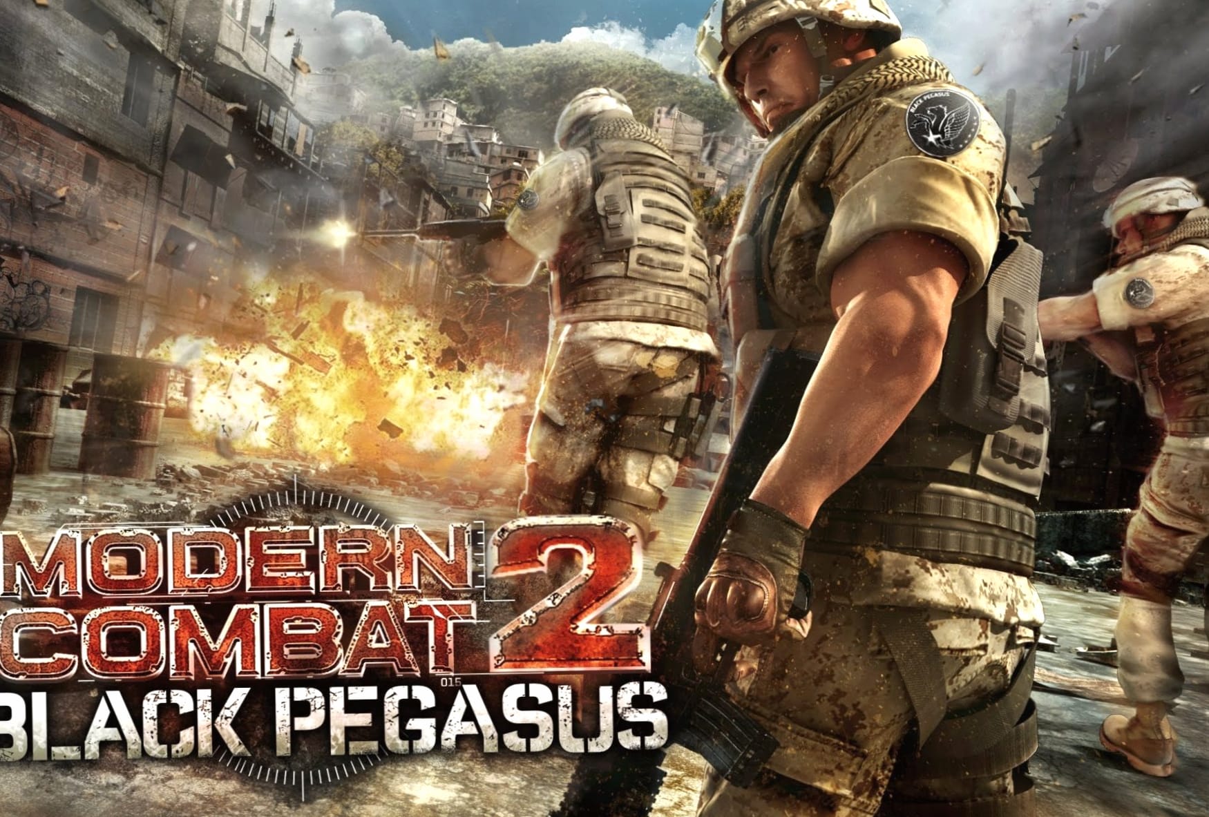 Modern Combat 2 Black Pegasus at 320 x 480 iPhone size wallpapers HD quality