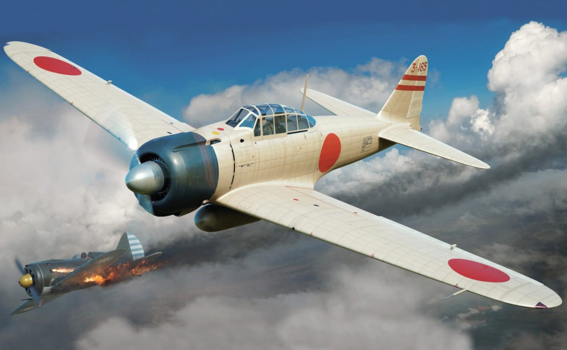 Nakajima A6M2-N at 1024 x 1024 iPad size wallpapers HD quality