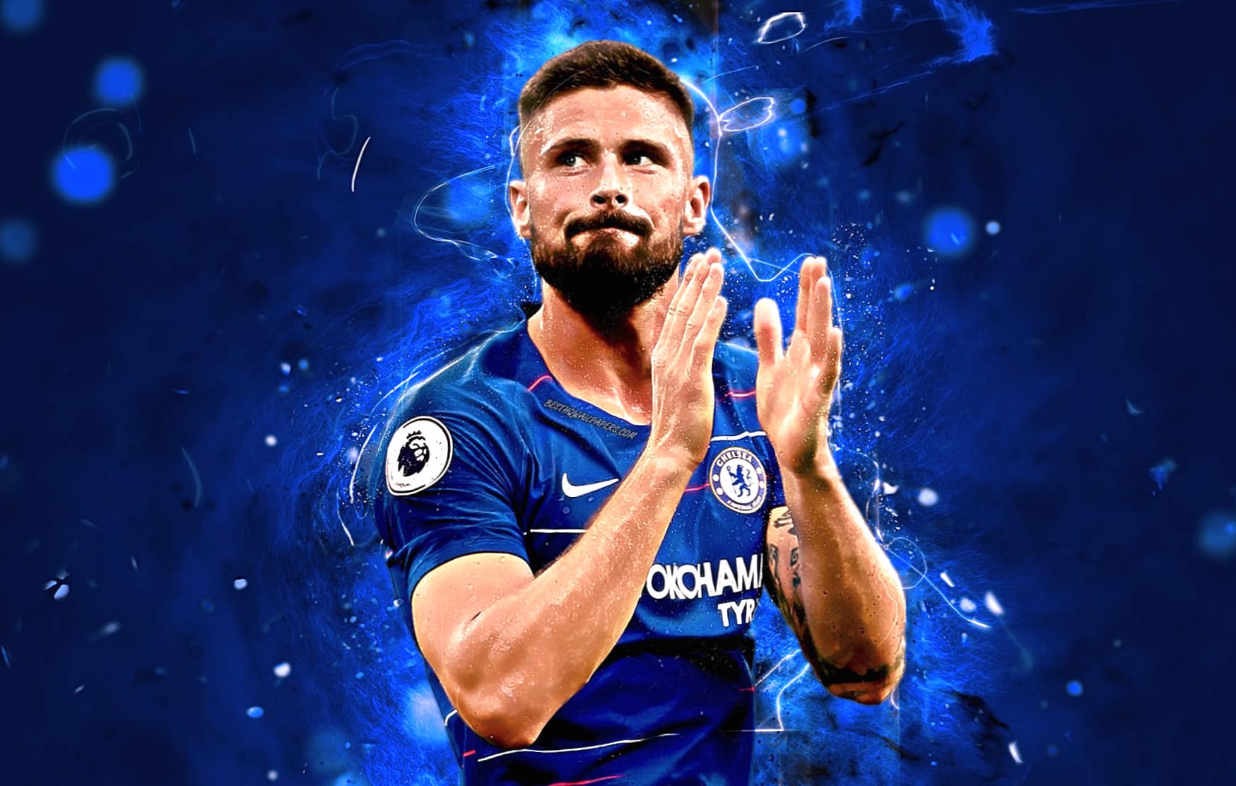 Olivier Giroud at 750 x 1334 iPhone 6 size wallpapers HD quality