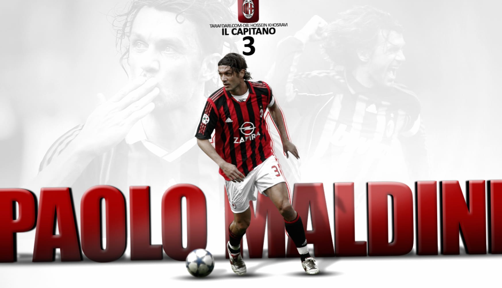 Paolo Maldini at 640 x 960 iPhone 4 size wallpapers HD quality