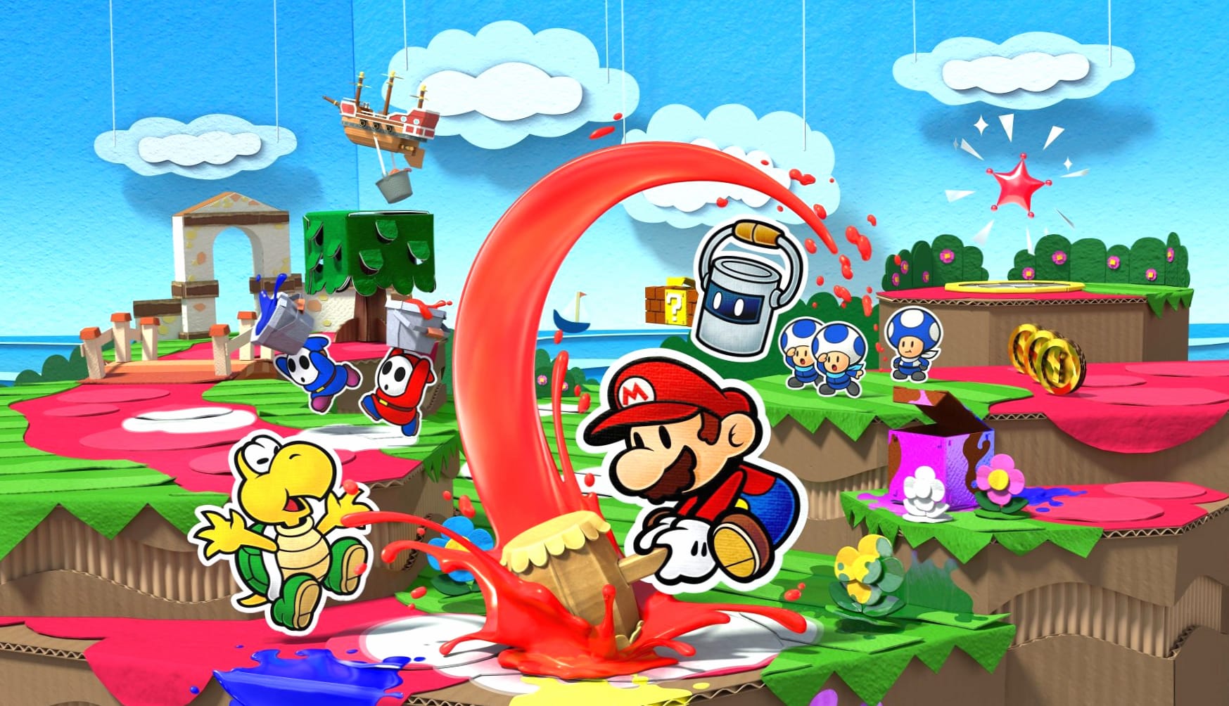Paper Mario Color Splash at 750 x 1334 iPhone 6 size wallpapers HD quality