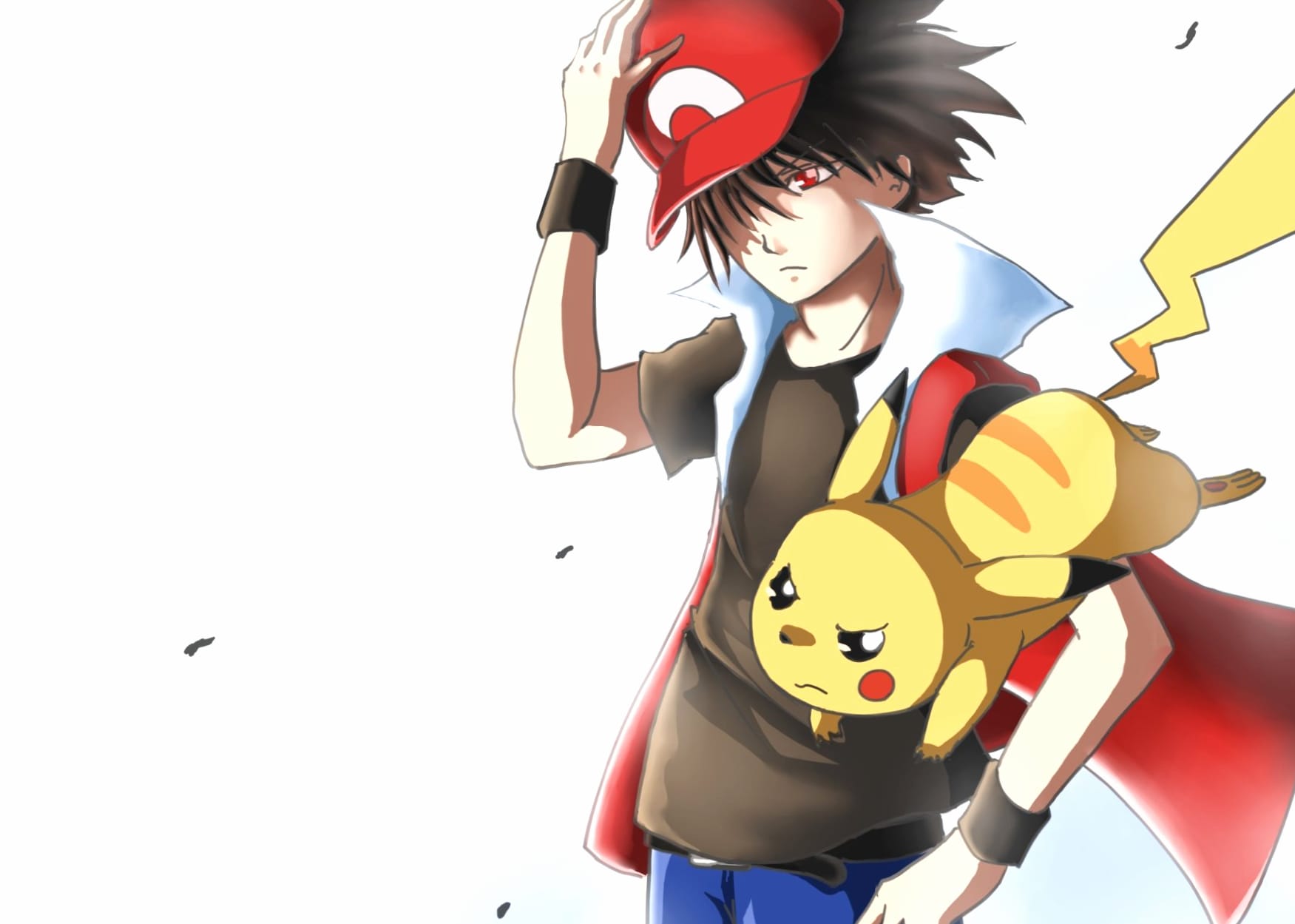 Pokemon Red and Blue at 2048 x 2048 iPad size wallpapers HD quality