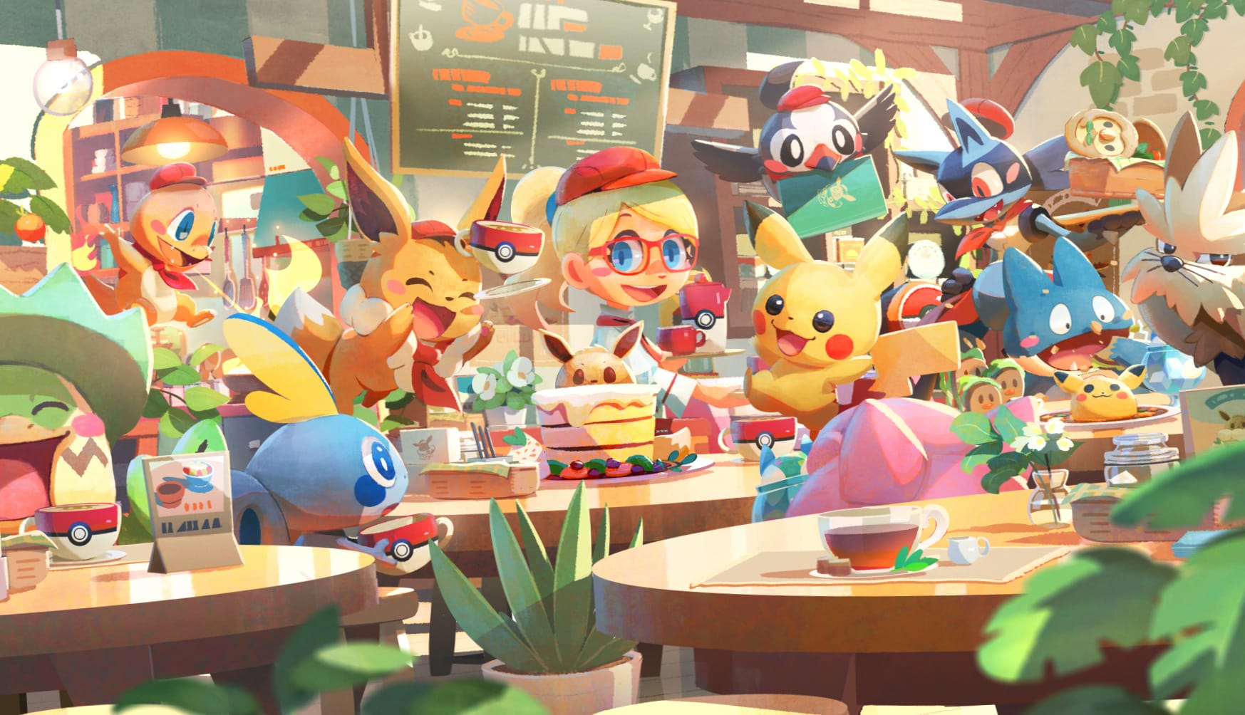 Pokemon Cafe Mix at 1280 x 960 size wallpapers HD quality