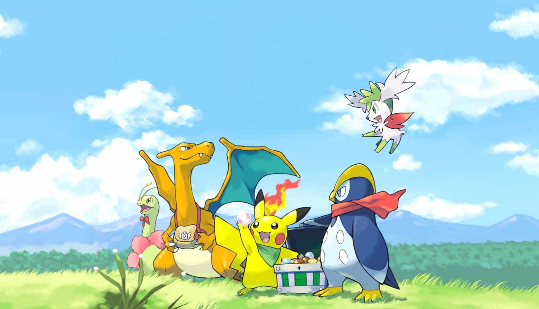 Pokemon Mystery Dungeon Explorers of Sky at 320 x 480 iPhone size wallpapers HD quality