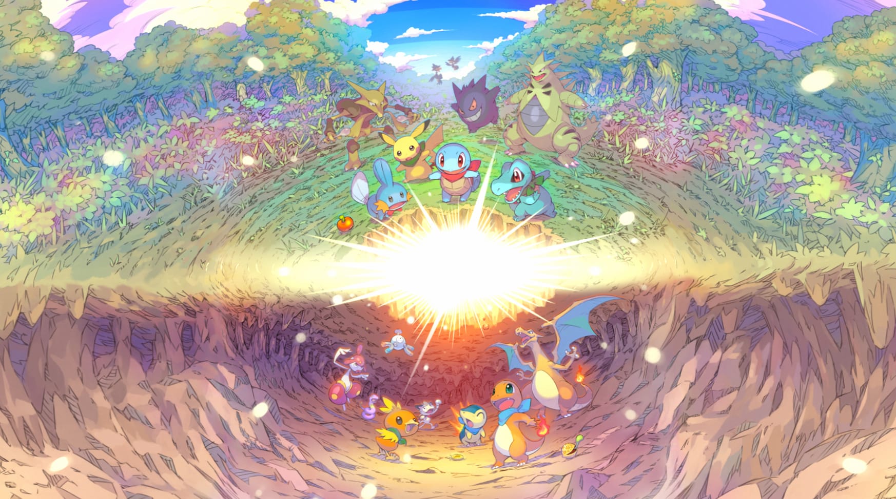 Pokemon Mystery Dungeon Rescue Team DX at 2048 x 2048 iPad size wallpapers HD quality