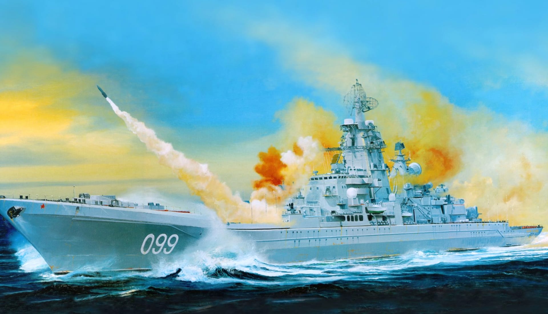 Russian battlecruiser Pyotr Velikiy wallpapers HD quality