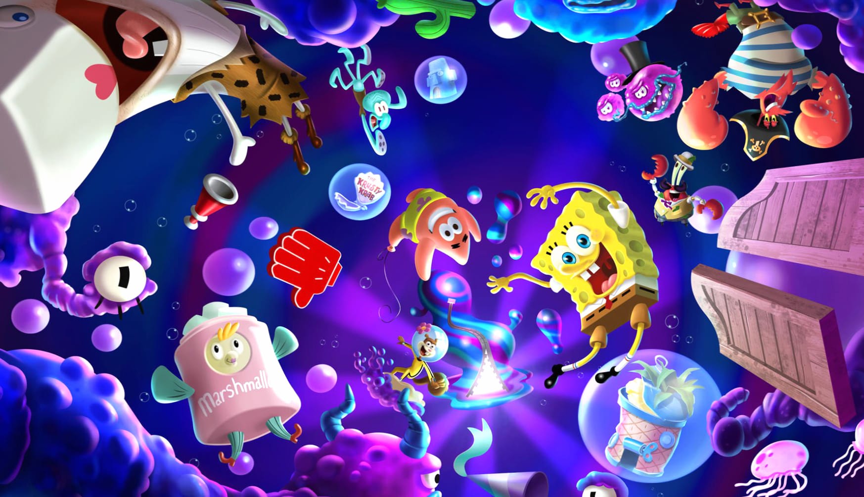 SpongeBob SquarePants The Cosmic Shake at 320 x 480 iPhone size wallpapers HD quality