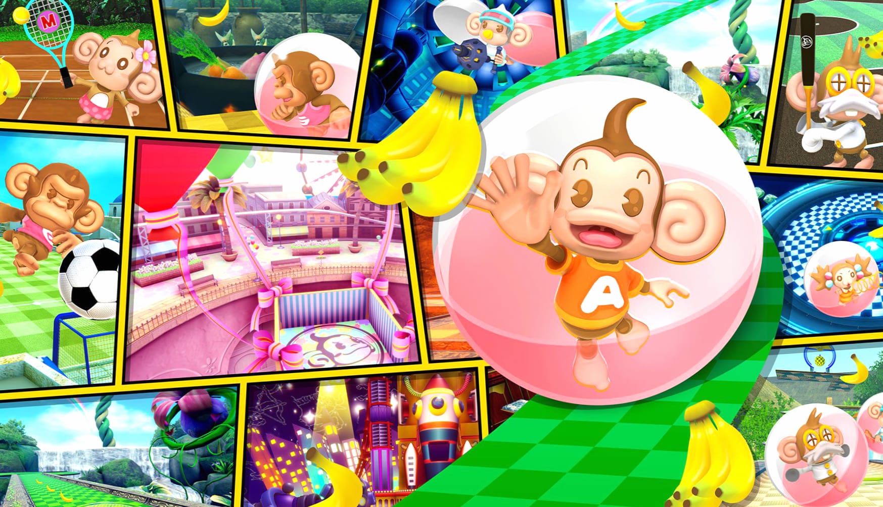 Super Monkey Ball Banana Mania at 320 x 480 iPhone size wallpapers HD quality