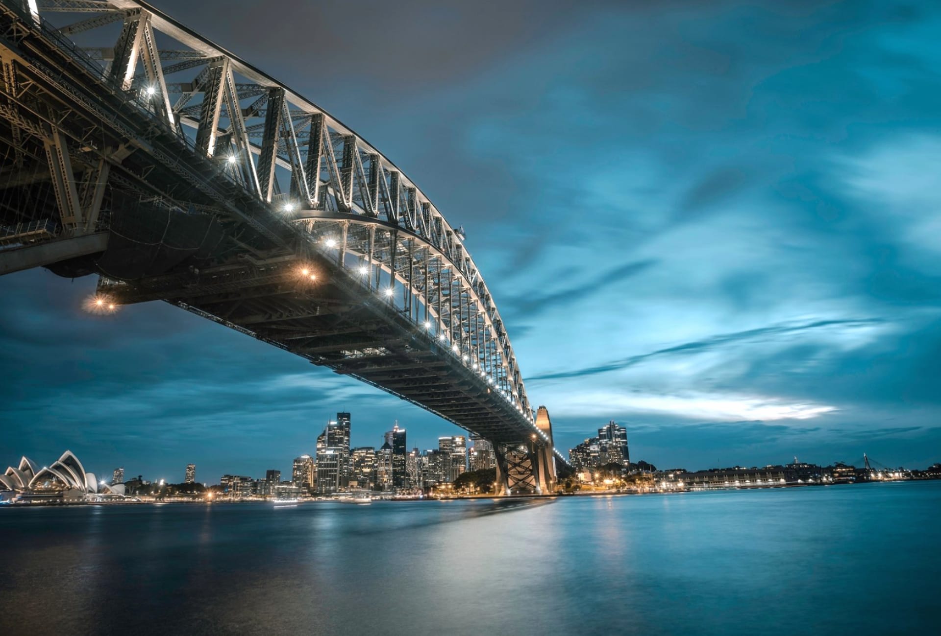 Sydney Bay Bridge at 640 x 1136 iPhone 5 size wallpapers HD quality