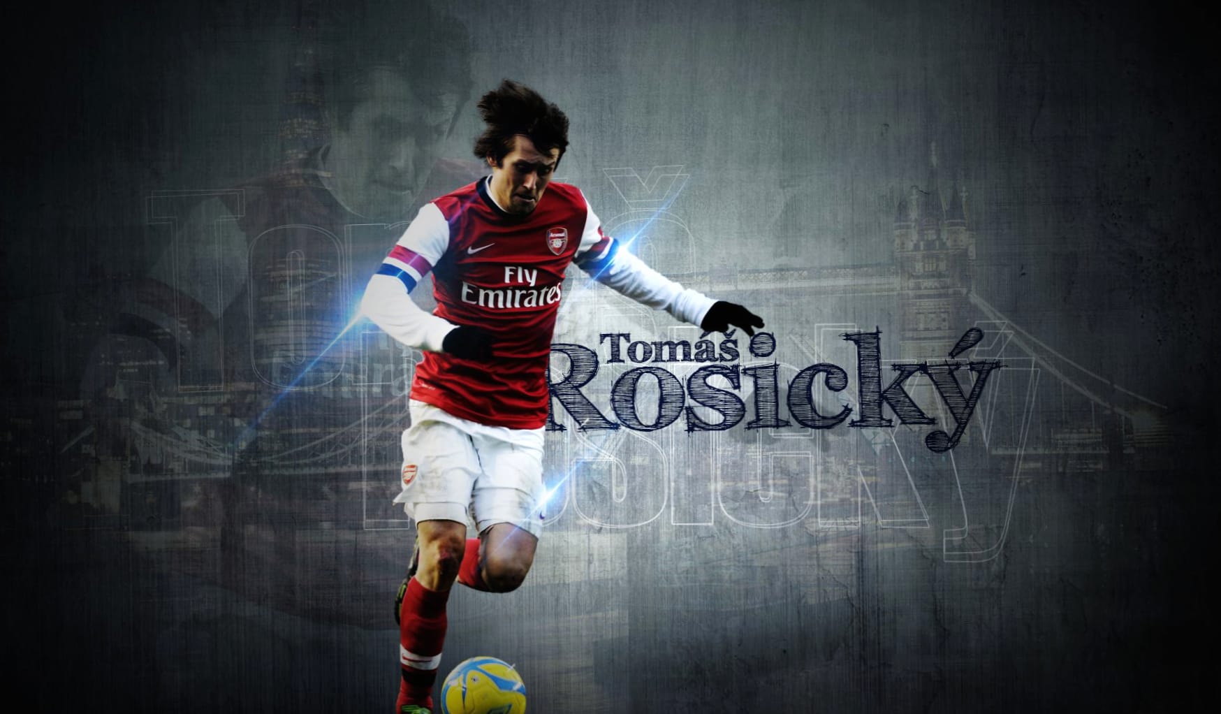 Tomas Rosicky at 640 x 1136 iPhone 5 size wallpapers HD quality