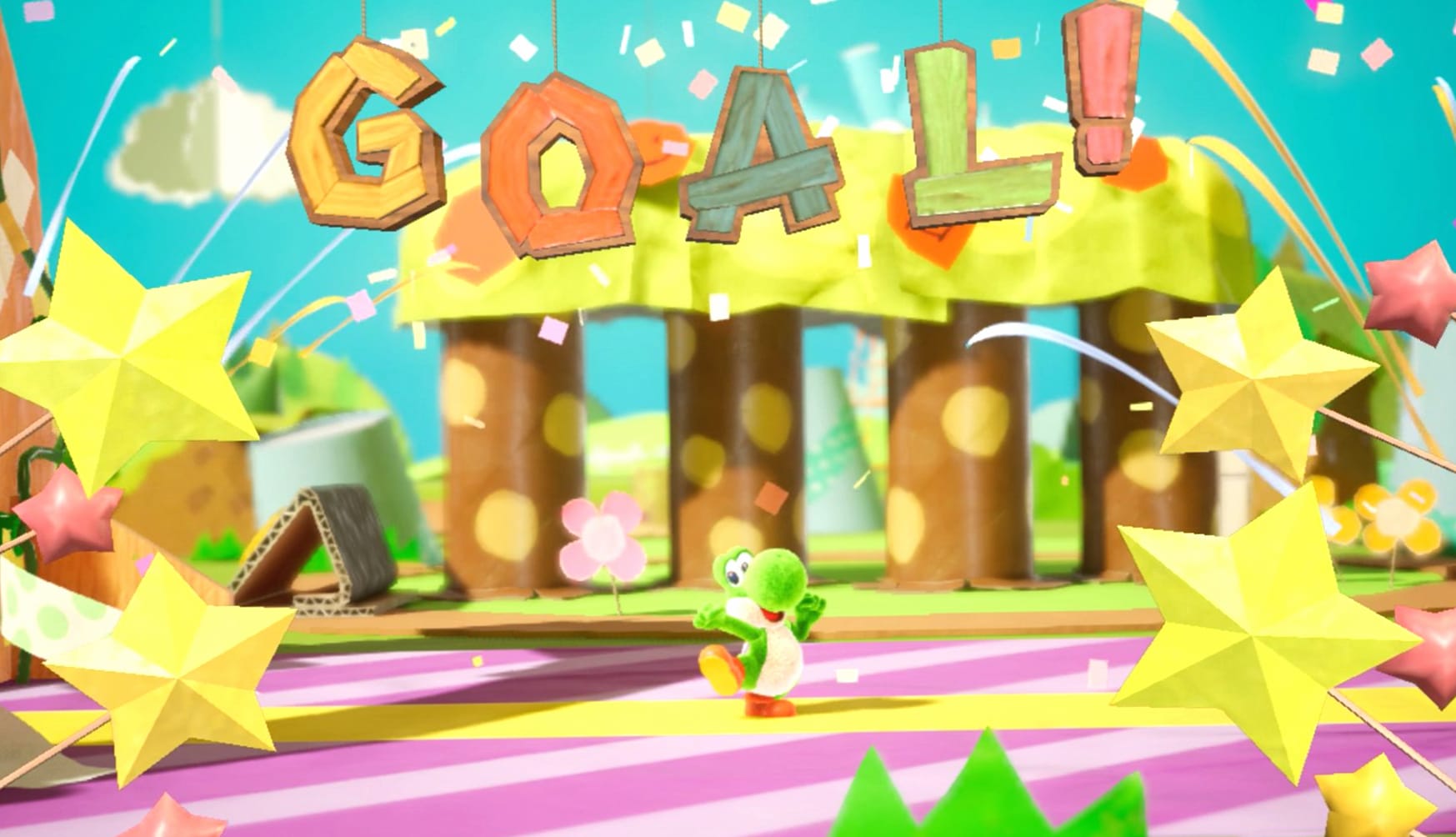 Yoshis Crafted World at 640 x 960 iPhone 4 size wallpapers HD quality