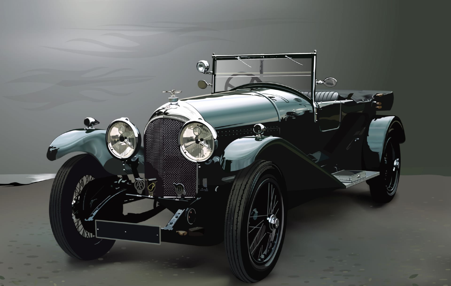 1929 Bentley 4.5 Tourer at 320 x 480 iPhone size wallpapers HD quality