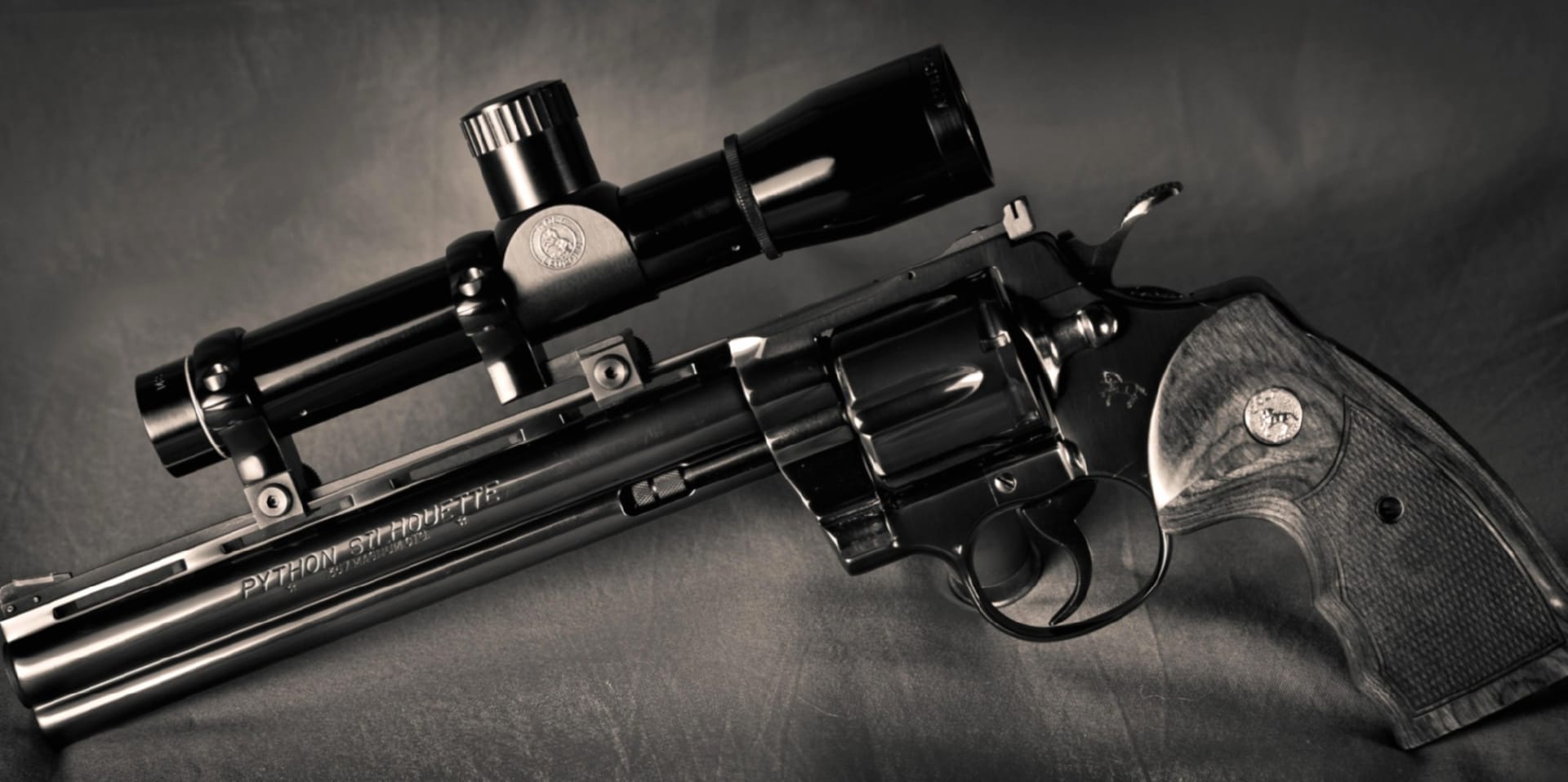 Colt Python Silhouette Revolver at 750 x 1334 iPhone 6 size wallpapers HD quality