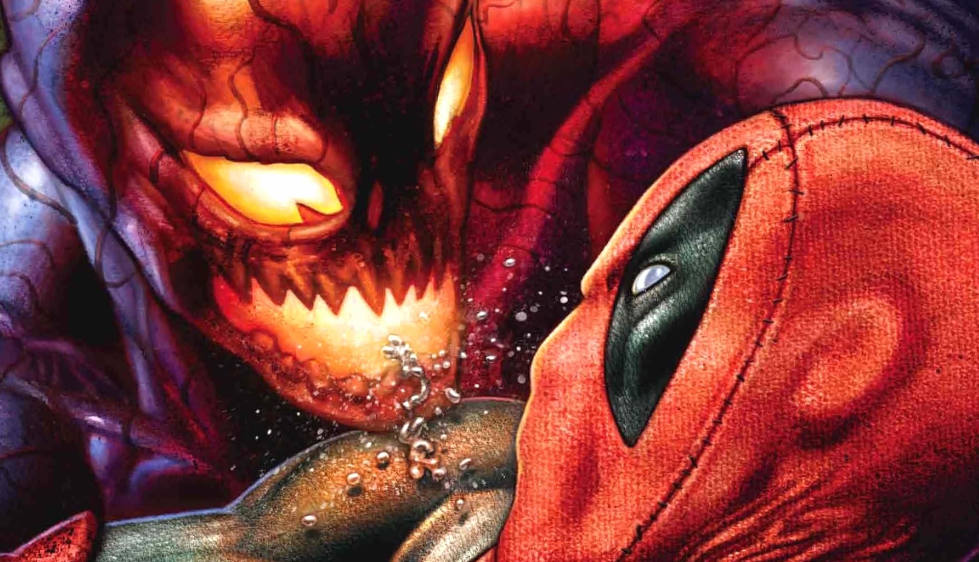Deadpool vs. carnage at 1600 x 1200 size wallpapers HD quality
