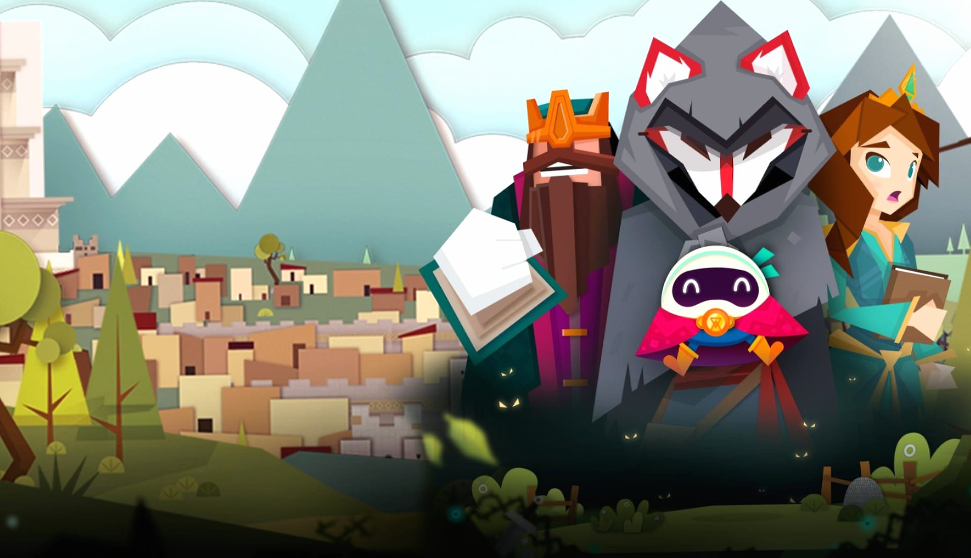 Flat Kingdom Papers Cut Edition wallpapers HD quality