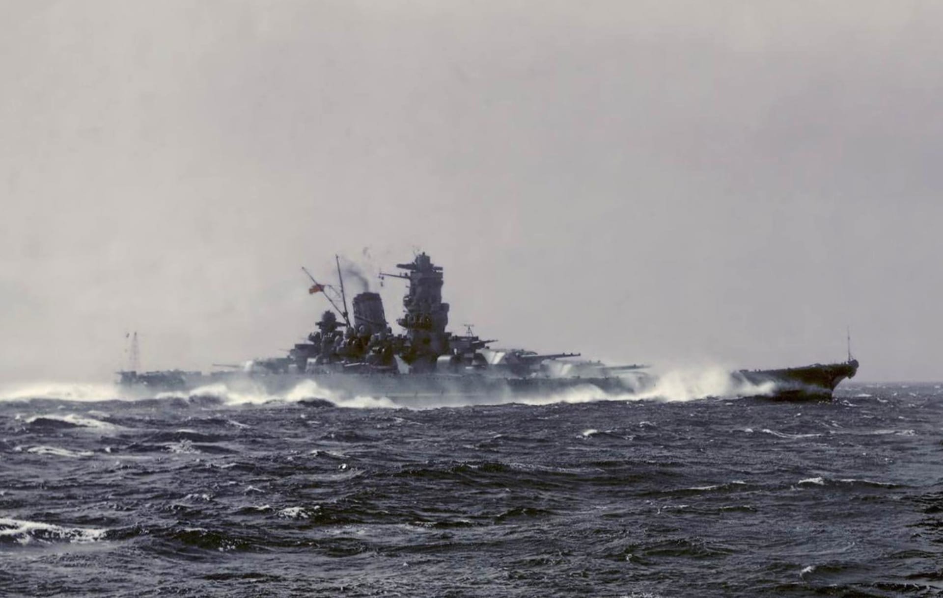 Japanese battleship Yamato at 640 x 960 iPhone 4 size wallpapers HD quality
