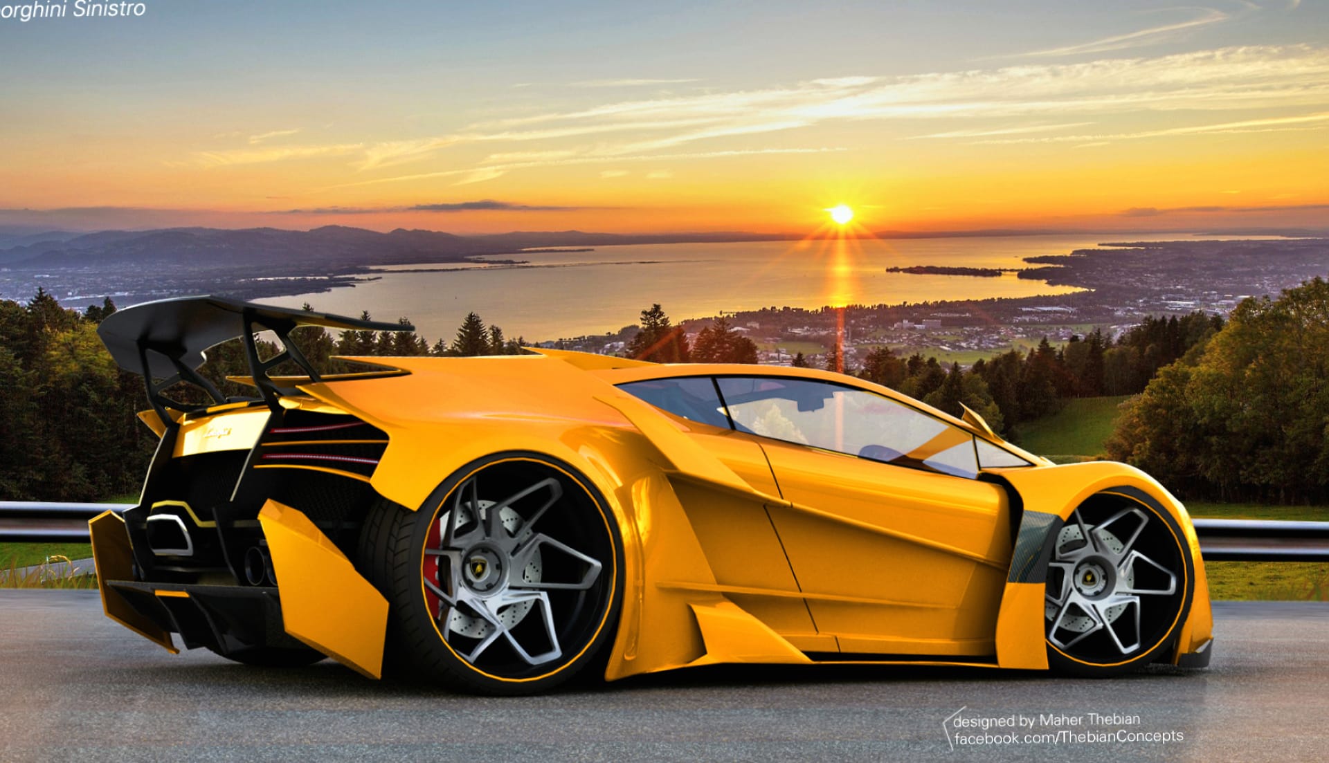 Lamborghini Sinistro Concept at 2048 x 2048 iPad size wallpapers HD quality