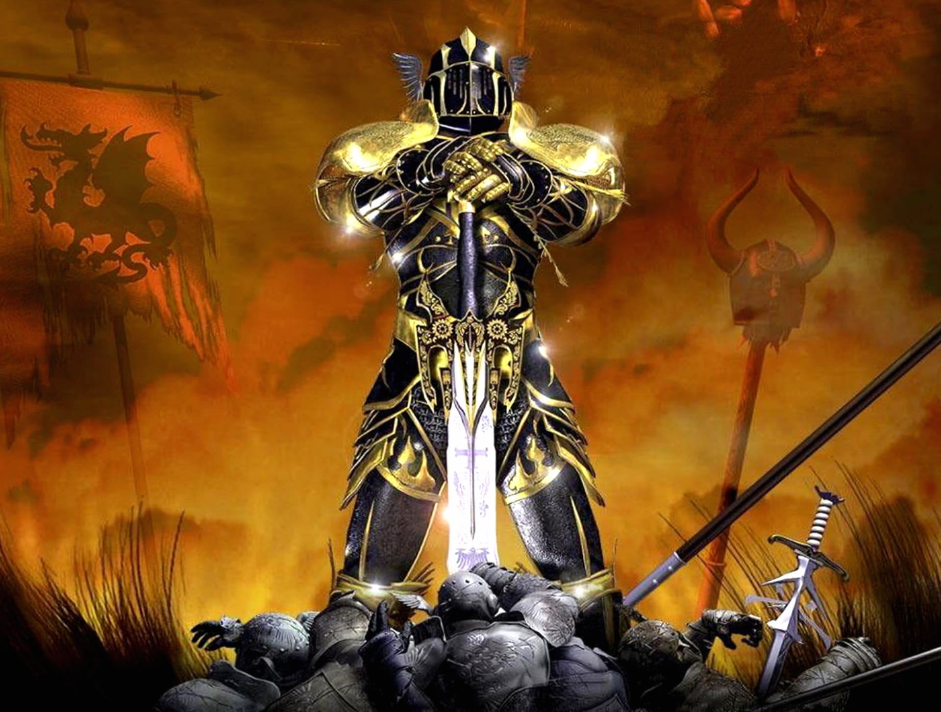 Legion Legend of Excalibur at 640 x 960 iPhone 4 size wallpapers HD quality