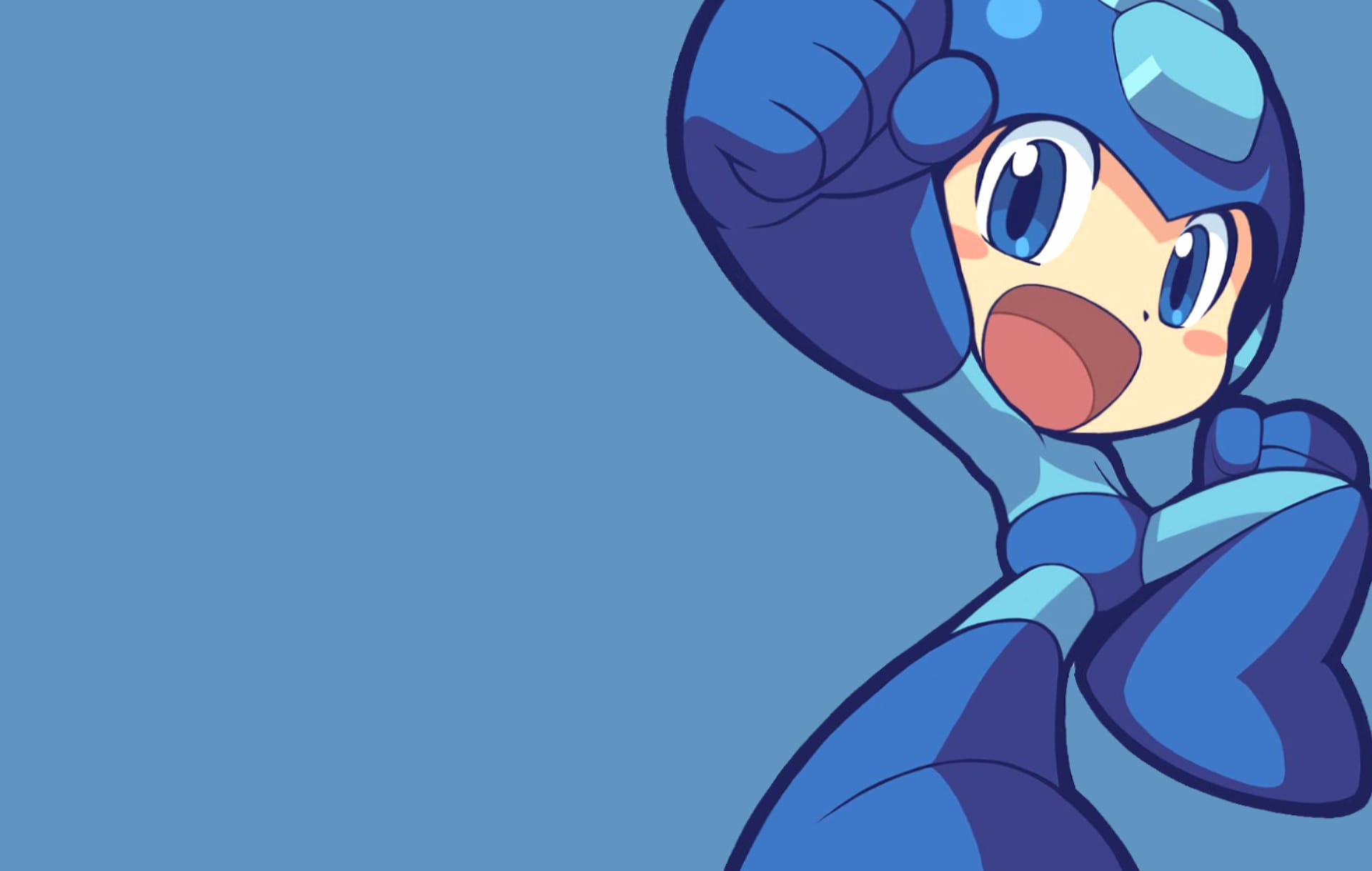 Mega Man Powered Up at 1024 x 1024 iPad size wallpapers HD quality