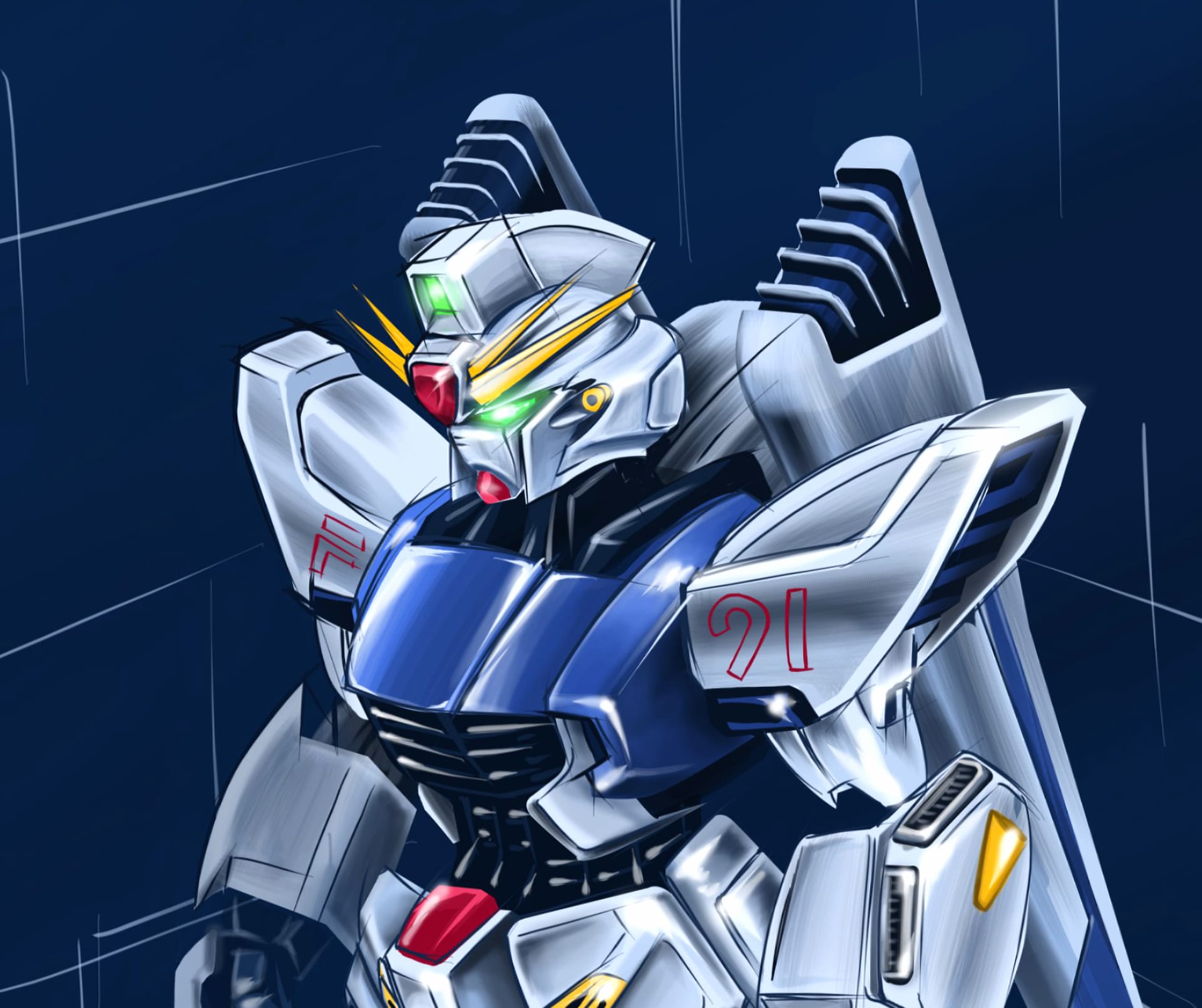 Mobile Suit Gundam F91 at 640 x 960 iPhone 4 size wallpapers HD quality