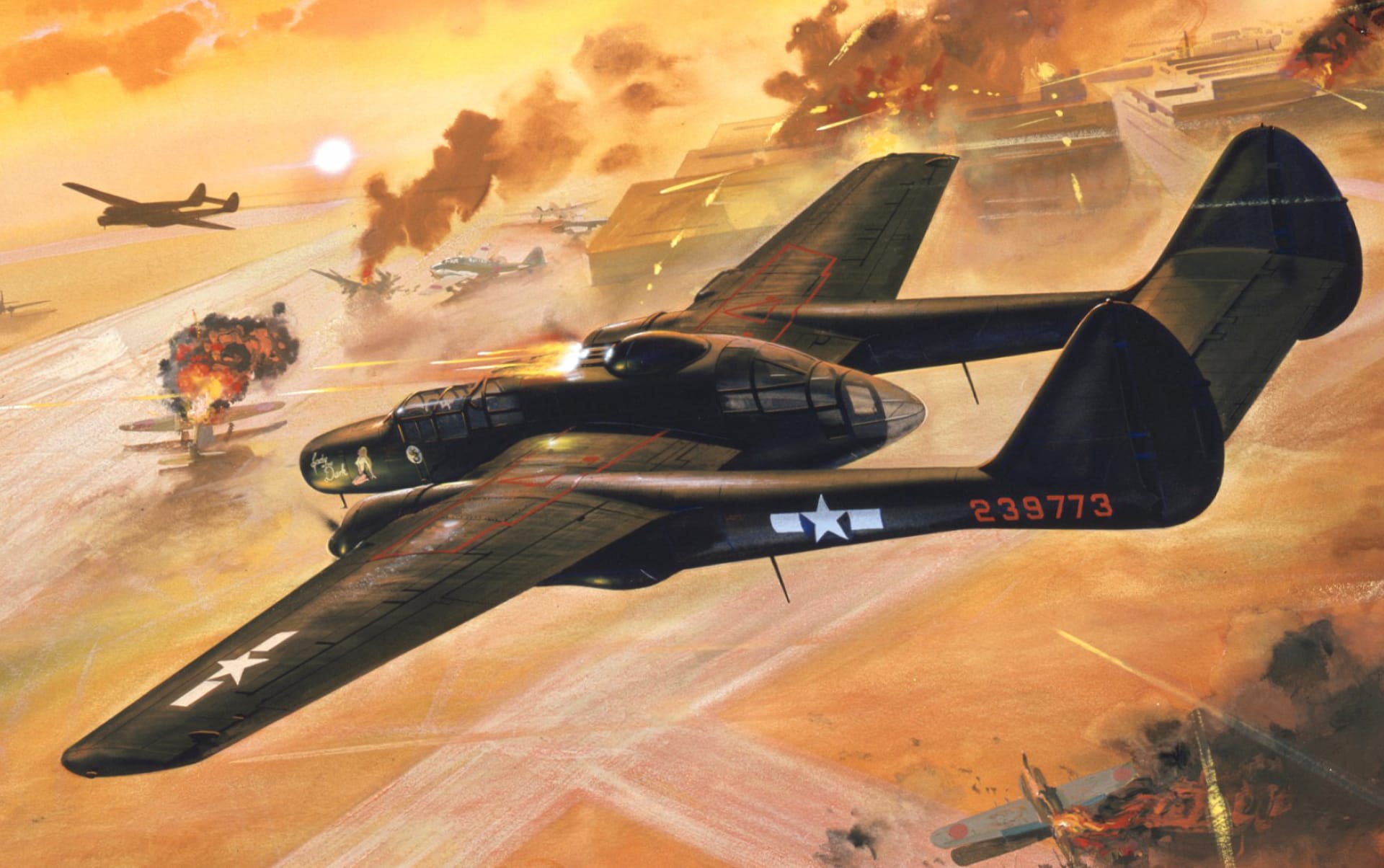 Northrop P-61 Black Widow at 2048 x 2048 iPad size wallpapers HD quality