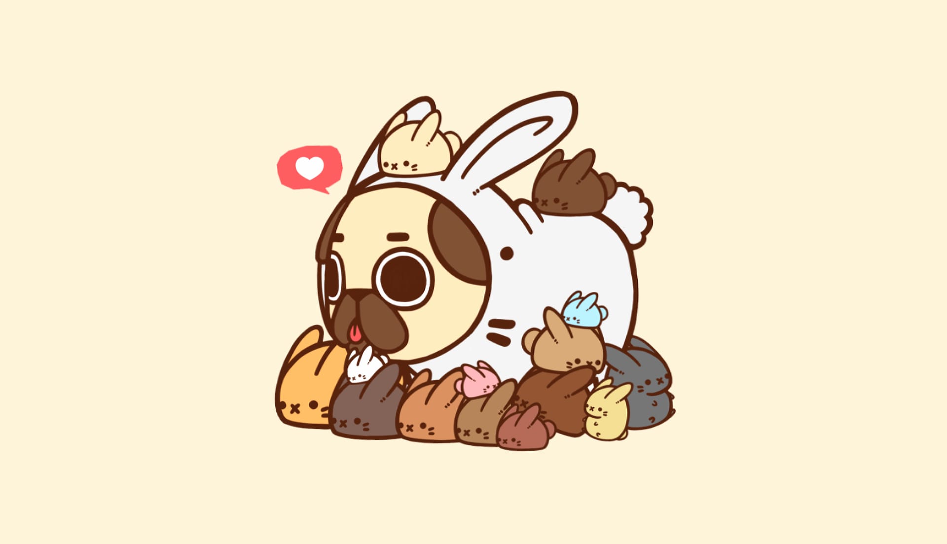 Puglie Pug at 2048 x 2048 iPad size wallpapers HD quality