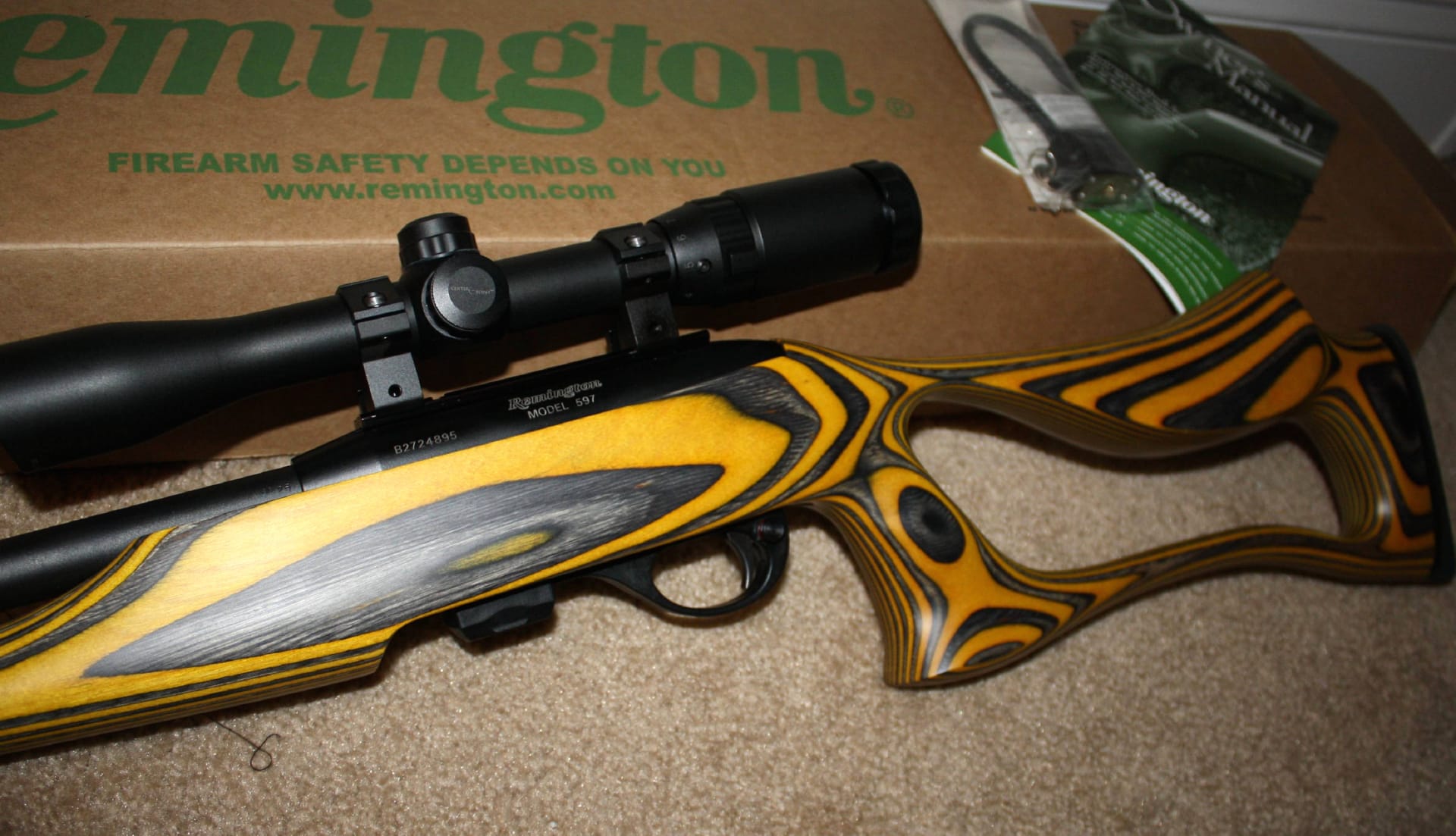 Remington 597 Yellow Jacket at 320 x 480 iPhone size wallpapers HD quality