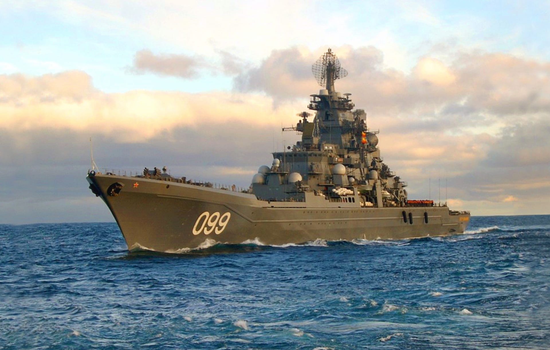 Russian battlecruiser Petr Velikiy wallpapers HD quality