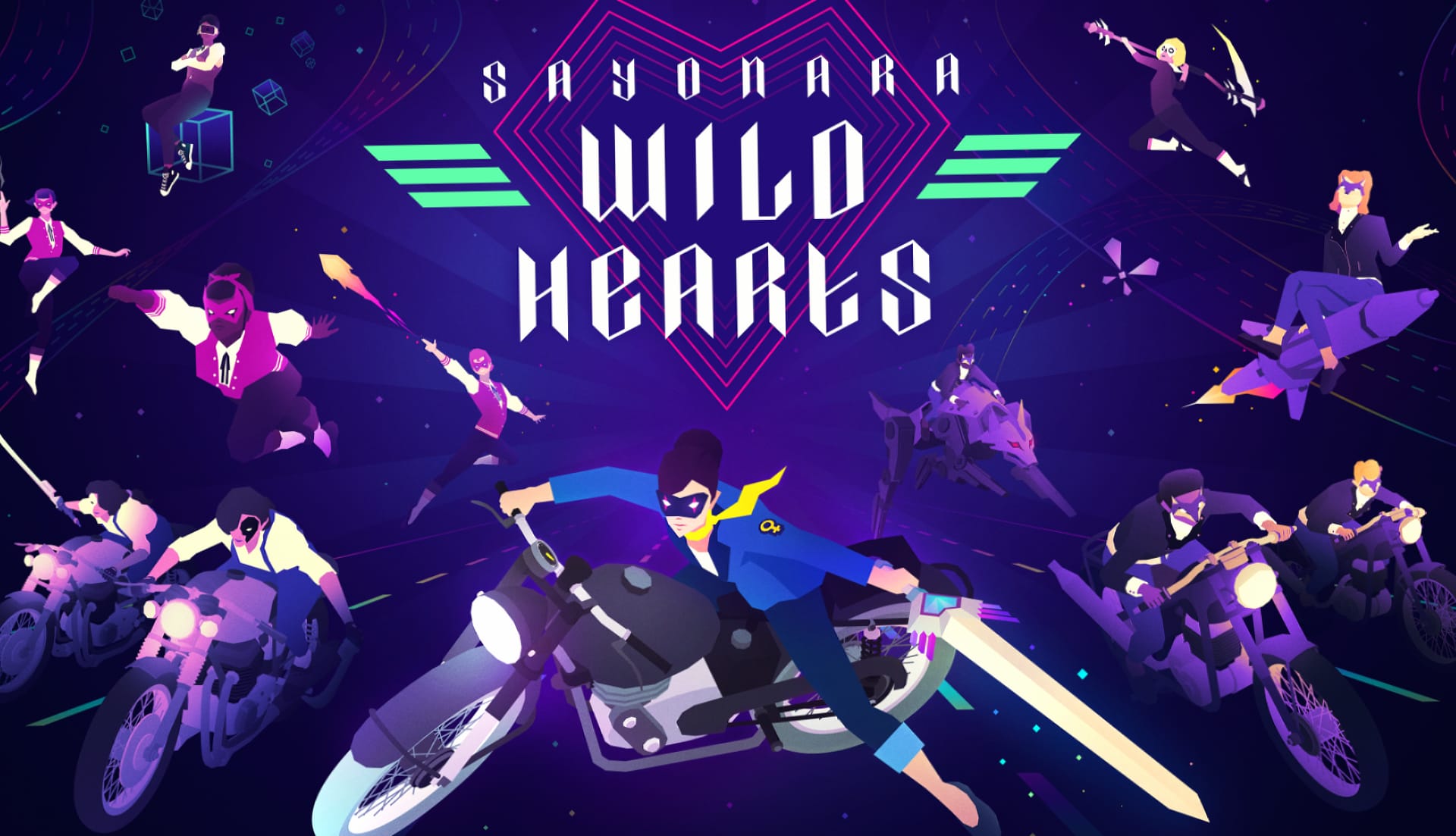 Sayonara Wild Hearts at 1024 x 1024 iPad size wallpapers HD quality