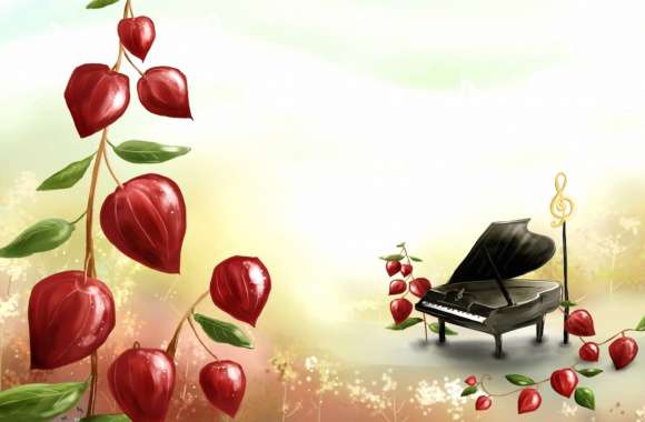 Piano Flowers wallpapers hd quality