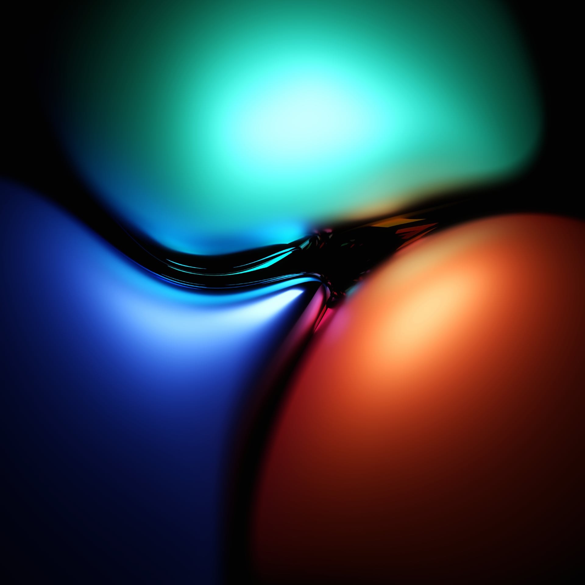 Abstract Metallic shapes at 320 x 480 iPhone size wallpapers HD quality