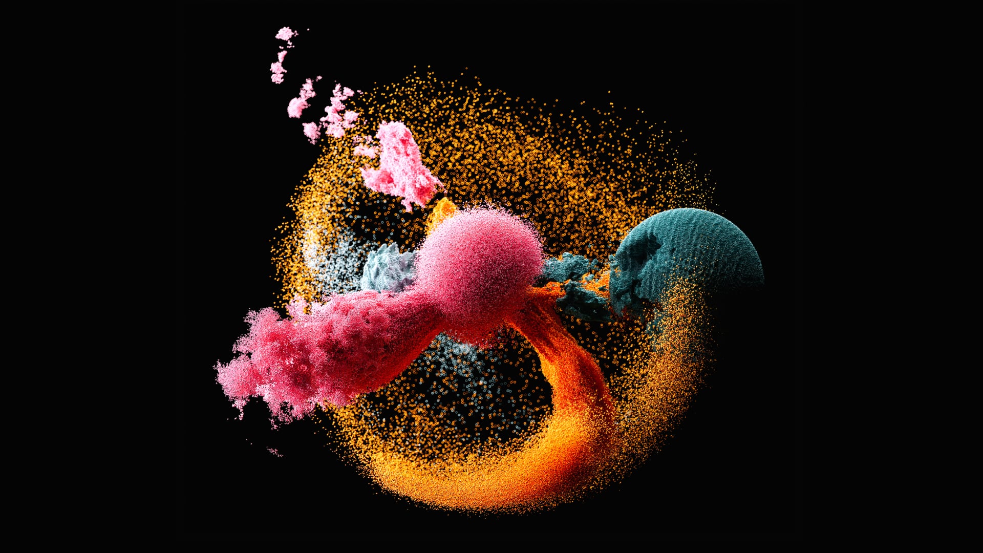 Abstract Particle explosion at 640 x 1136 iPhone 5 size wallpapers HD quality