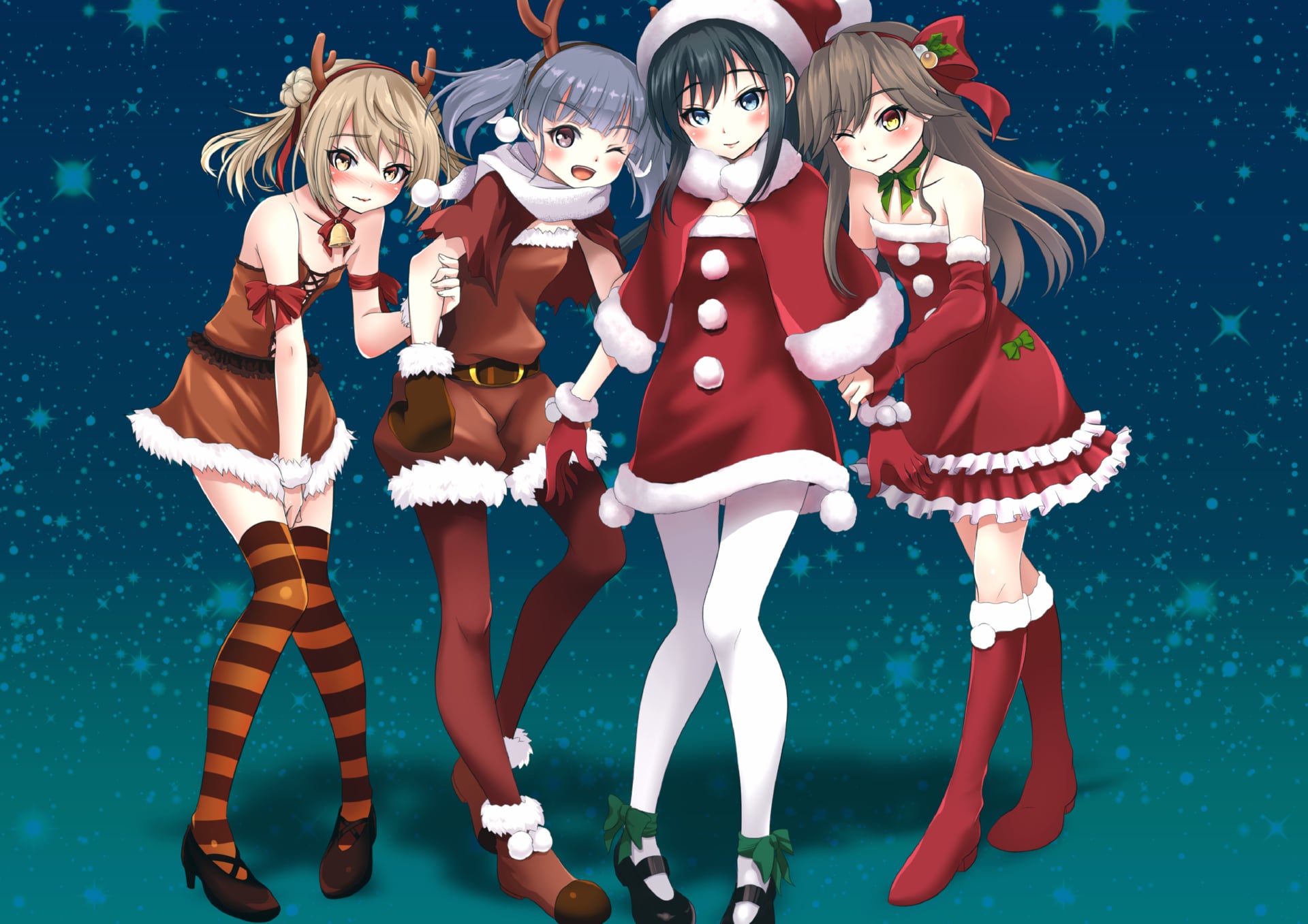 Anime Christmas at 1366 x 768 HD size wallpapers HD quality