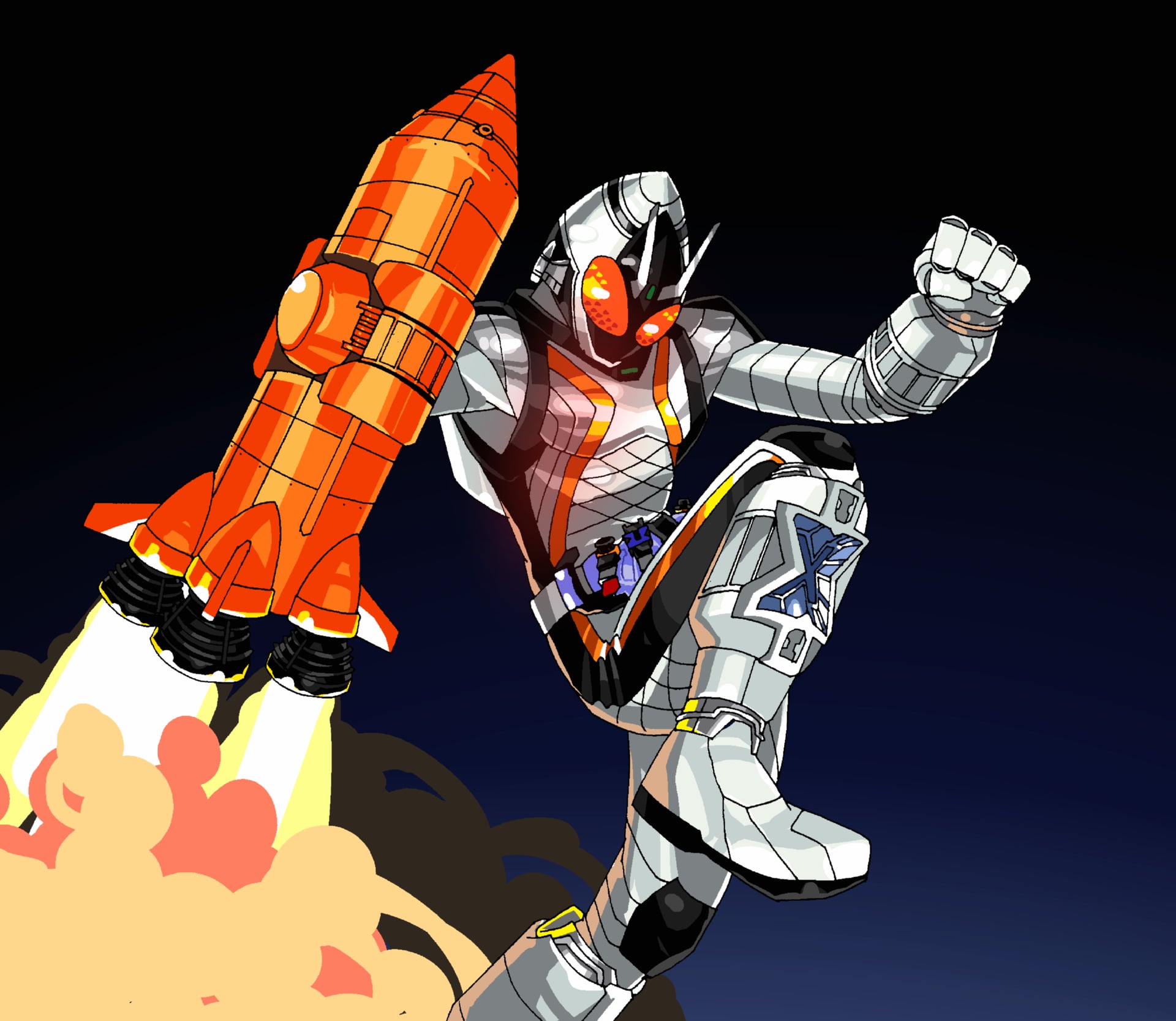 Anime Kamen Rider Fourze at 1024 x 768 size wallpapers HD quality