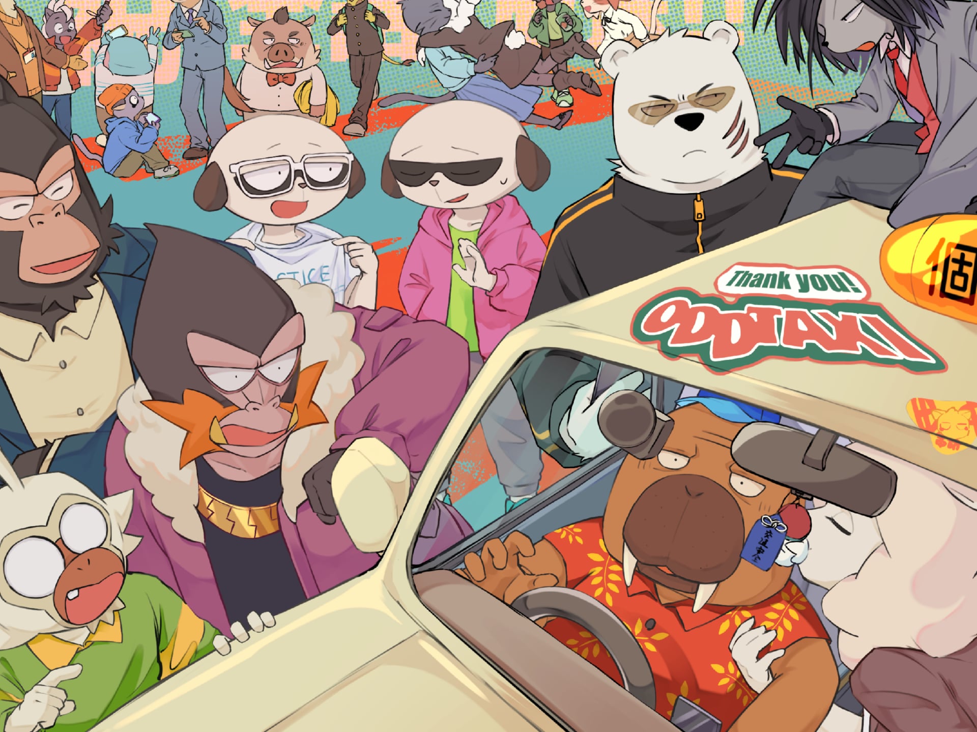 Anime Odd Taxi at 750 x 1334 iPhone 6 size wallpapers HD quality