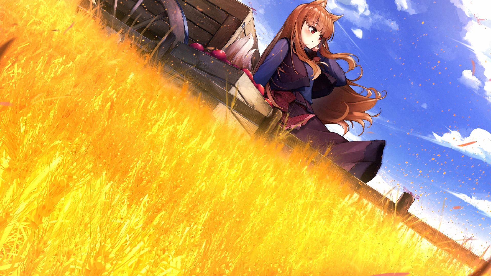 Anime Spice and Wolf at 1024 x 1024 iPad size wallpapers HD quality