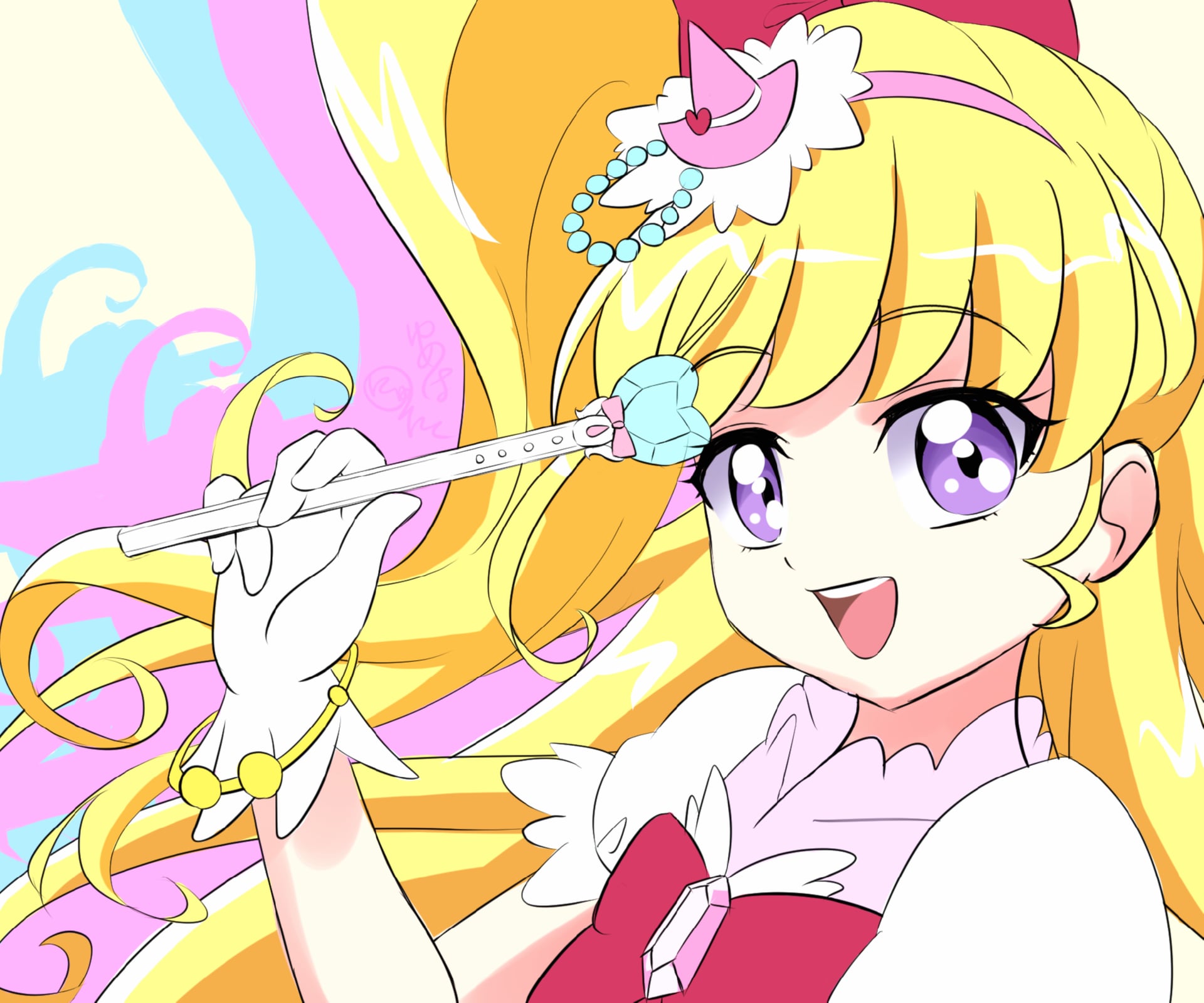 Anime Witchy PreCure! at 640 x 960 iPhone 4 size wallpapers HD quality