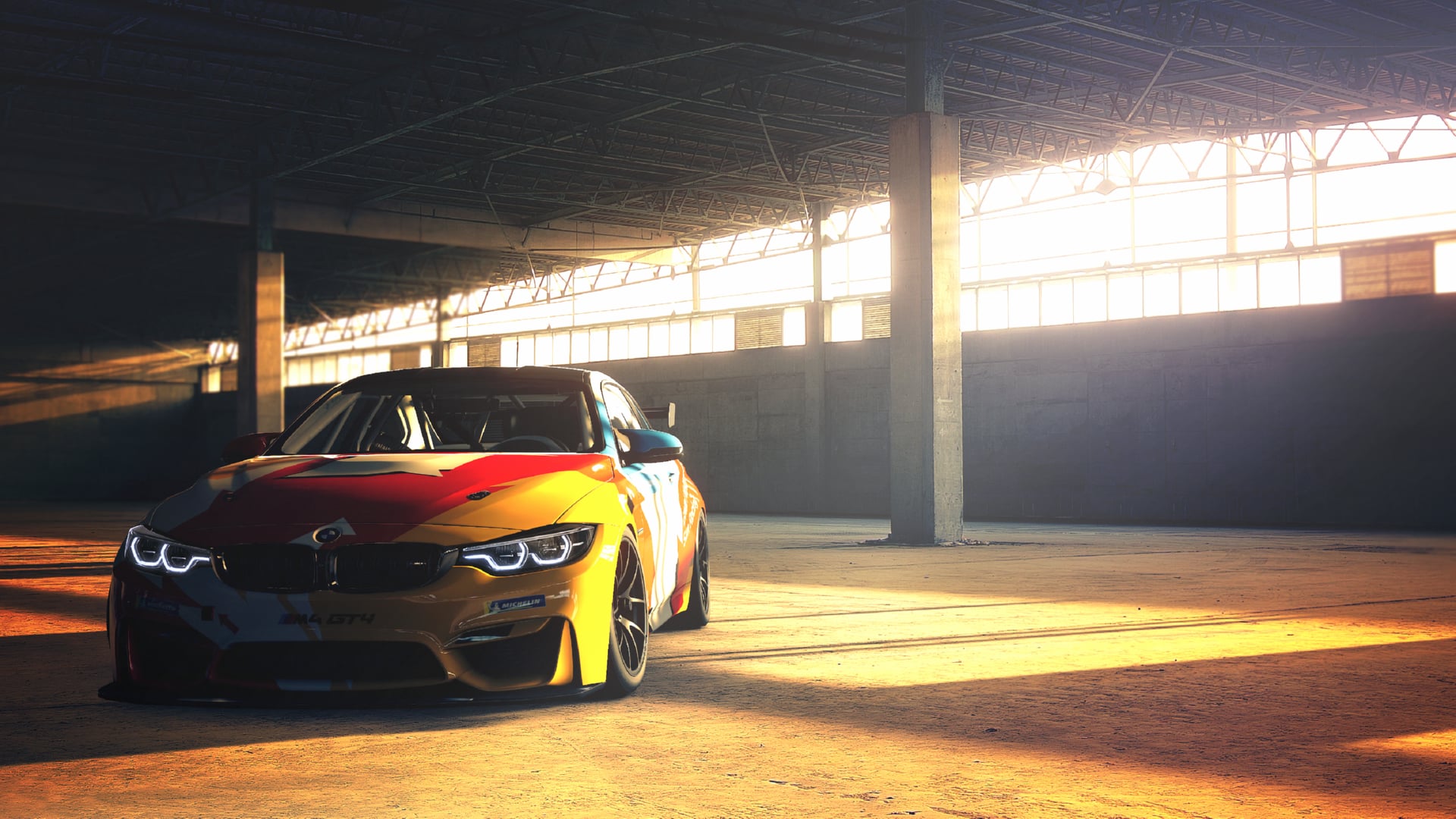 BMW M4 GT4 at 320 x 480 iPhone size wallpapers HD quality