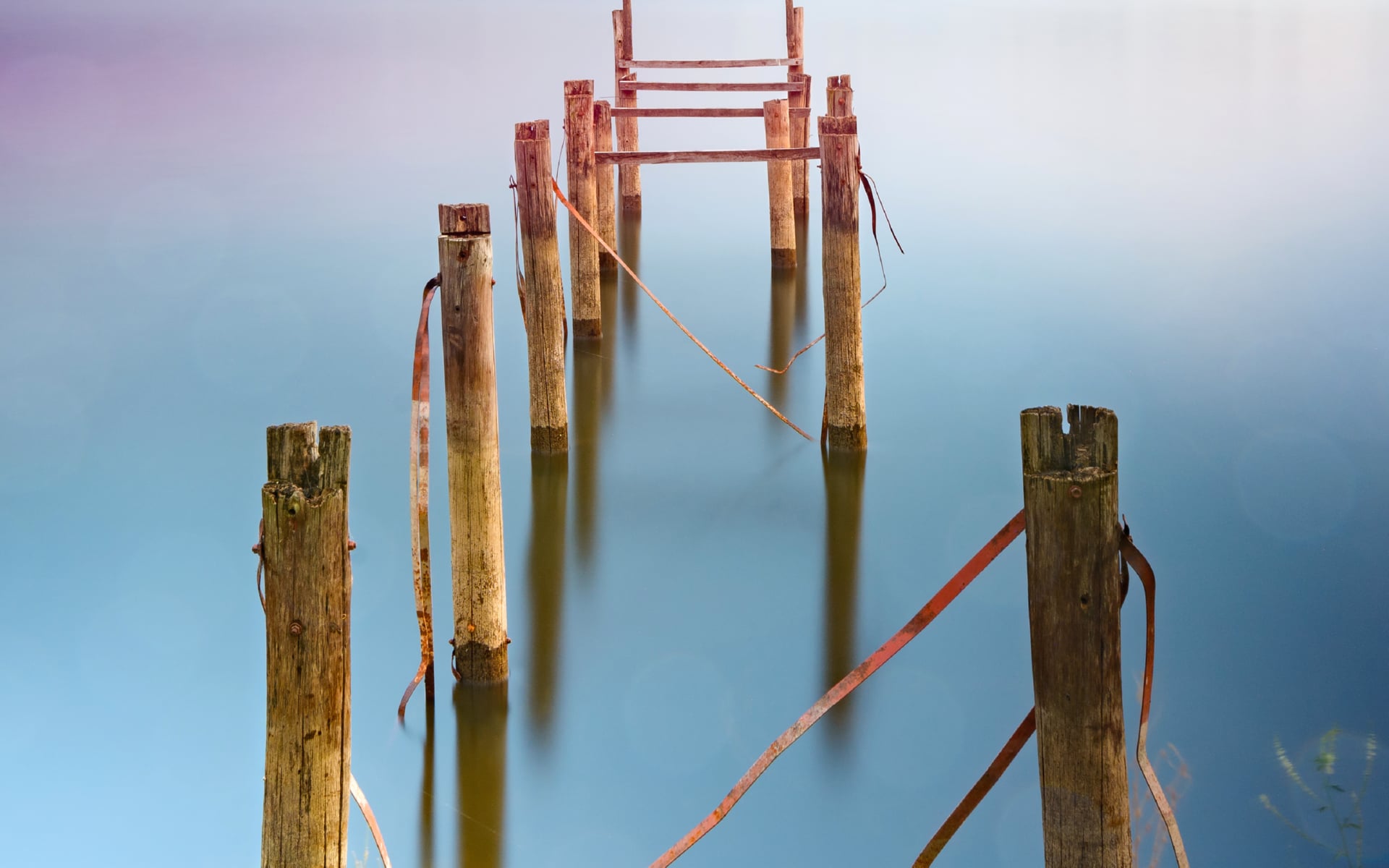 Broken Pier at 1024 x 1024 iPad size wallpapers HD quality