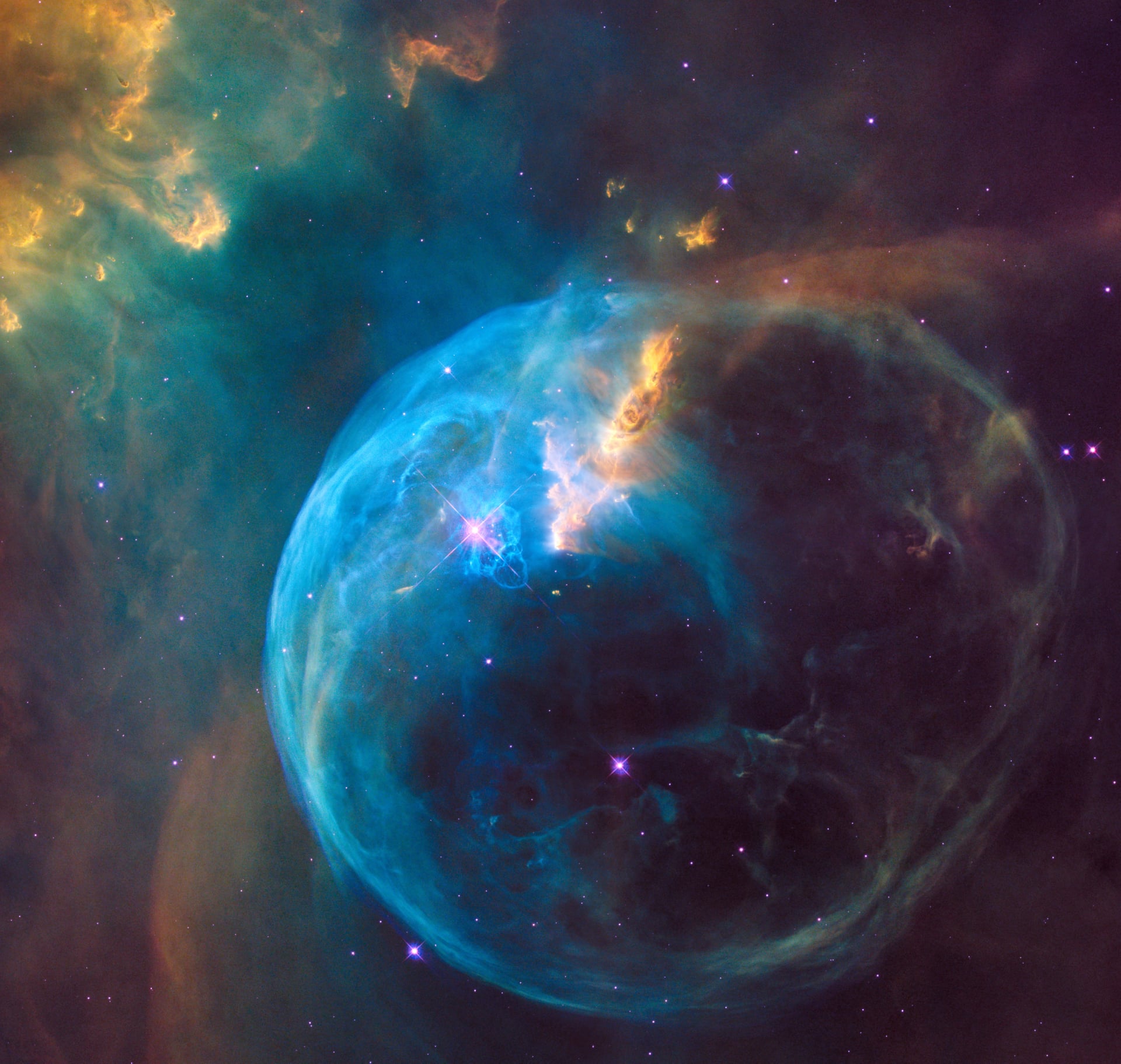 Bubble Nebula at 640 x 960 iPhone 4 size wallpapers HD quality