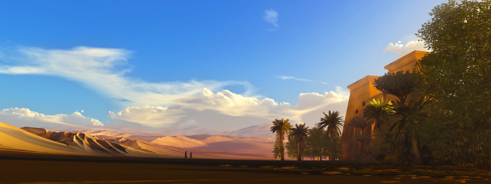 Digital Art Desert at 1024 x 1024 iPad size wallpapers HD quality