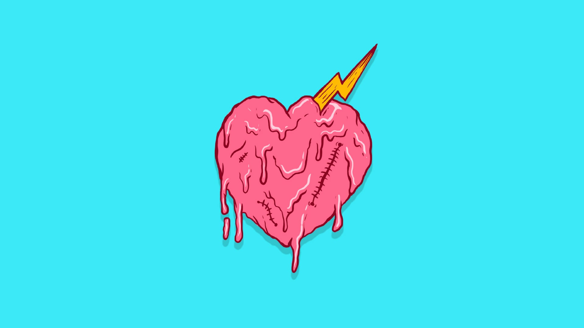 Digital Art Drippy heart at 1334 x 750 iPhone 7 size wallpapers HD quality