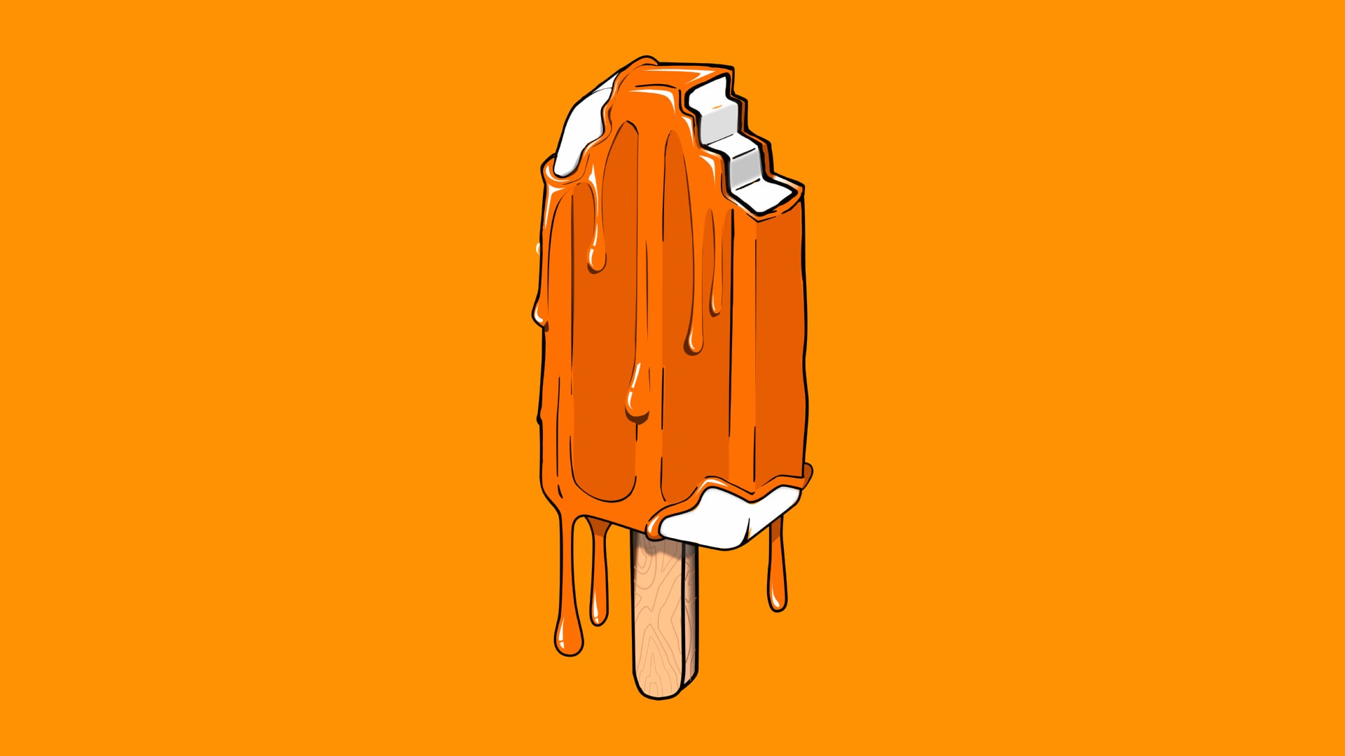 Digital Art Drippy Popsicle at 640 x 960 iPhone 4 size wallpapers HD quality